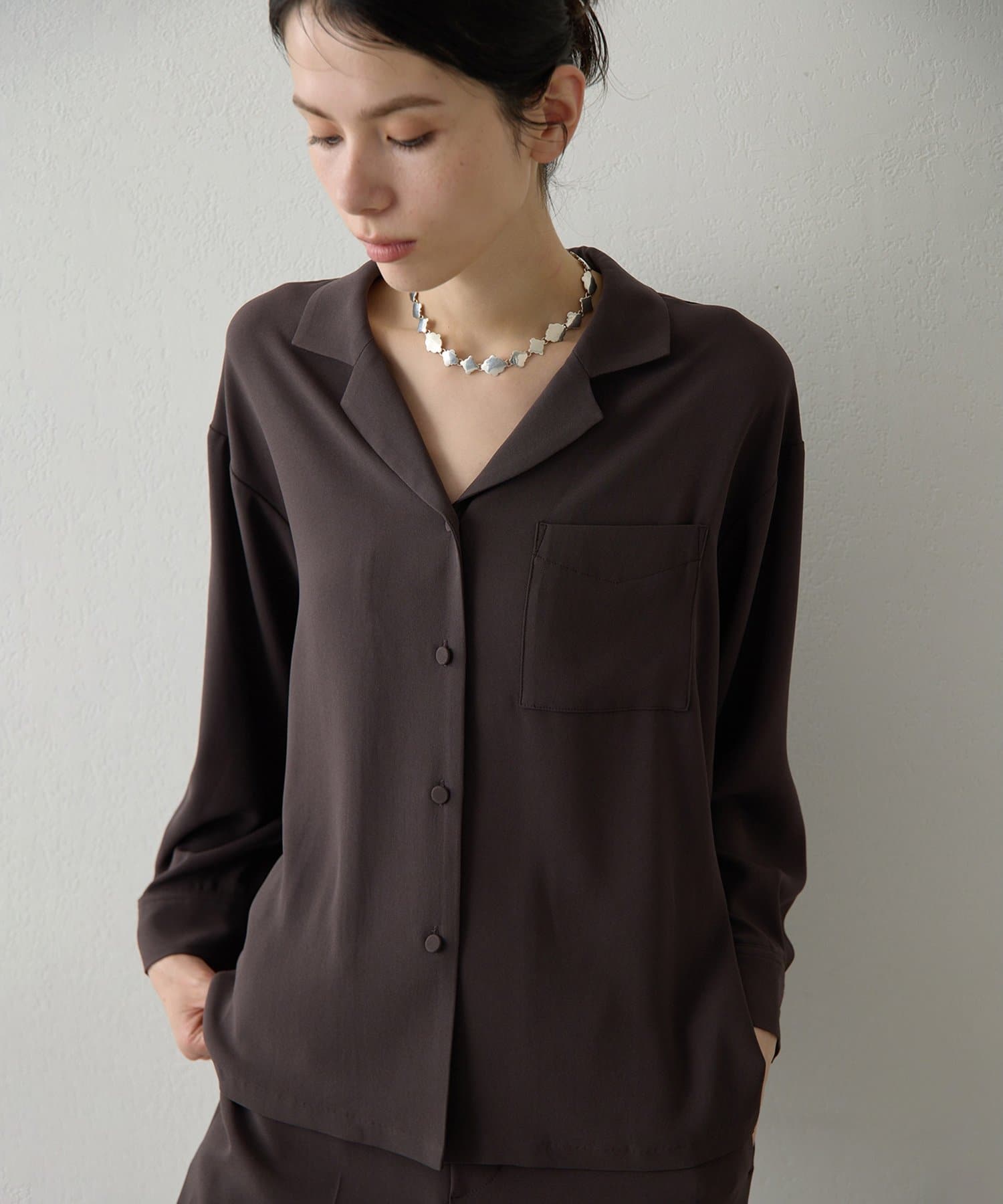 Whim Gazette(ウィム ガゼット) トリアセブラウス