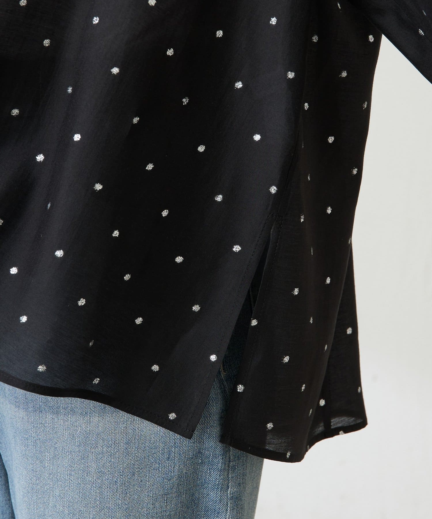 COLLAGE GALLARDAGALANTE(コラージュ ガリャルダガランテ) 【ロングシーズン使える】シアードットシャツ