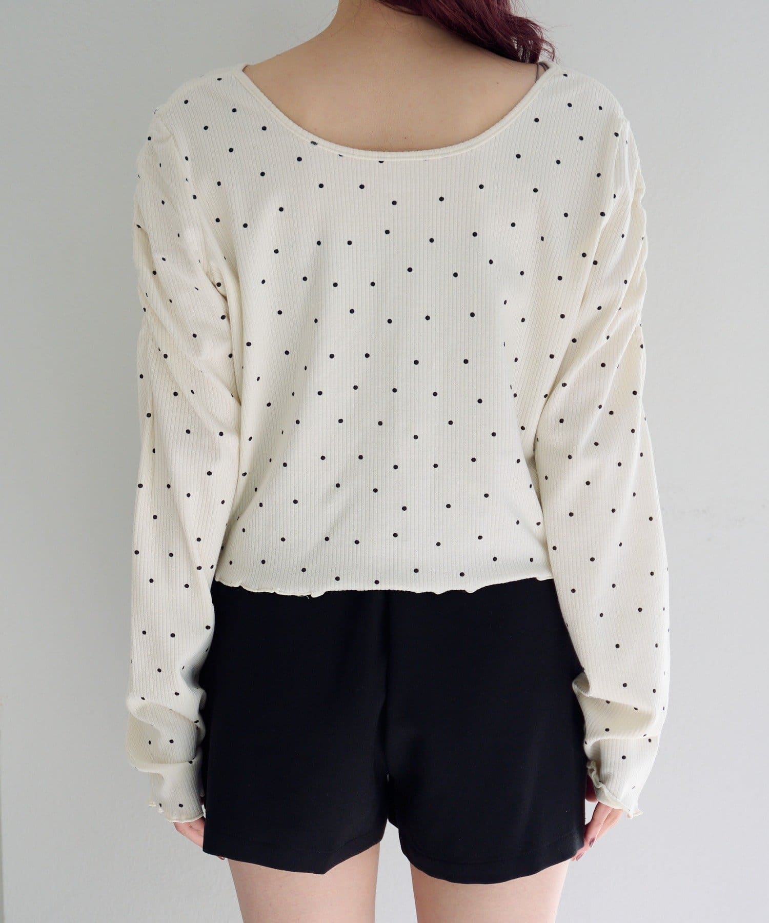 Kastane(カスタネ) 【2.15(日)0:00発売/ドット&無地】針抜きリブカーディガン