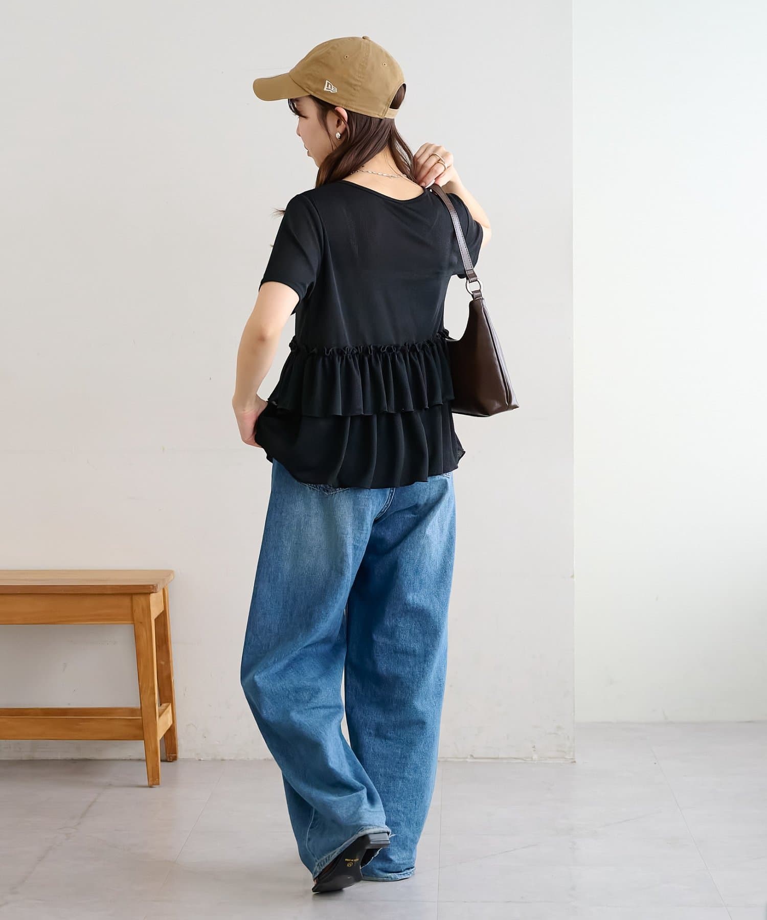 DISCOAT(ディスコート) 【WEB限定】シアーラメフリルカーディガン