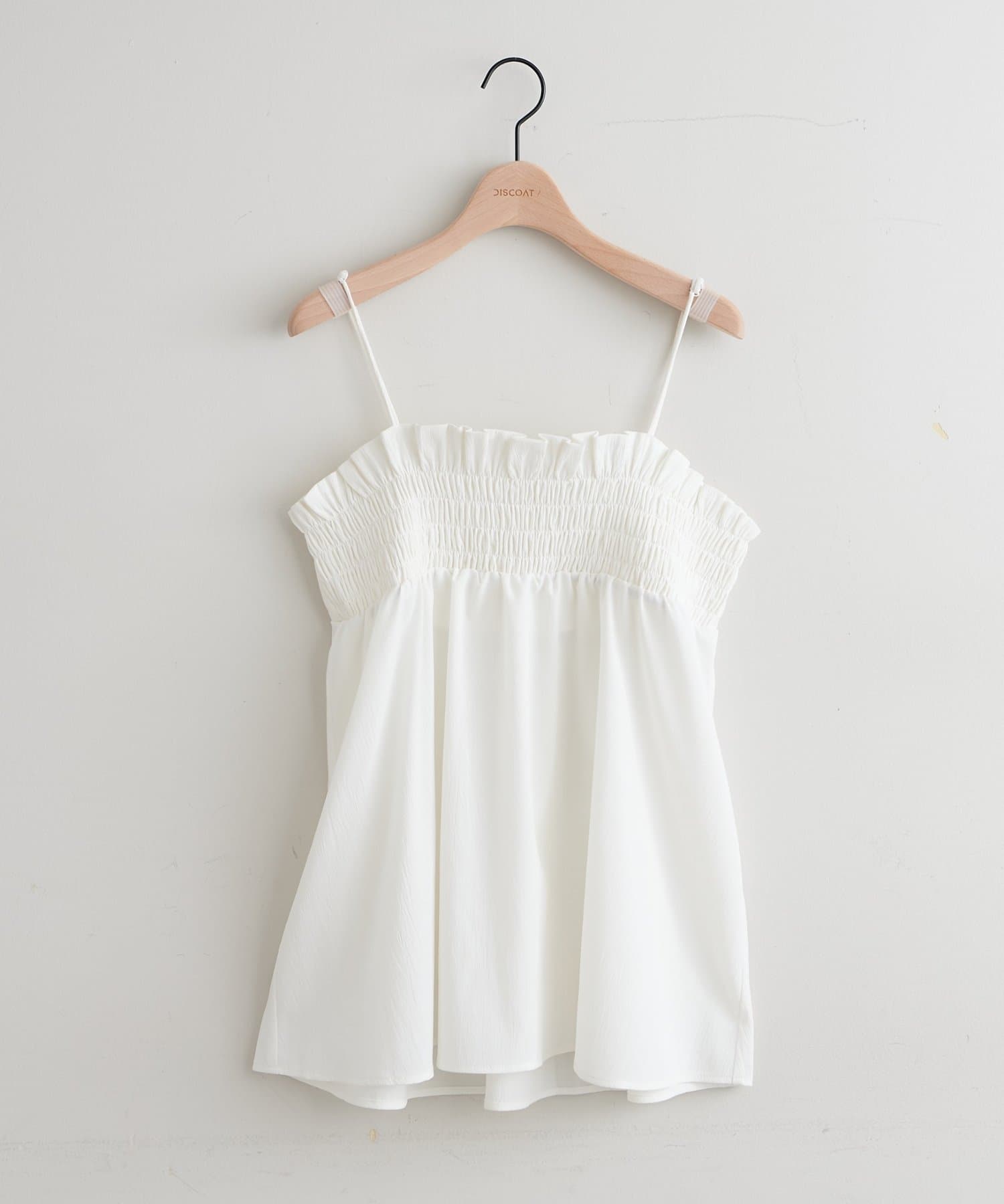 DISCOAT(ディスコート) 【SS先行予約/WEB限定】シャーリングキャミソール