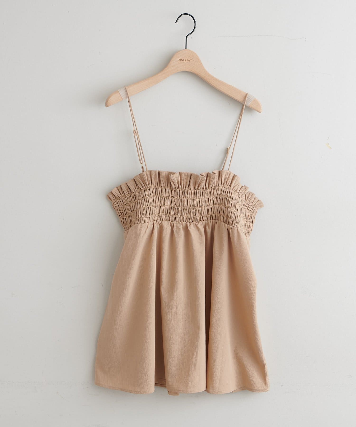 DISCOAT(ディスコート) 【SS先行予約/WEB限定】シャーリングキャミソール