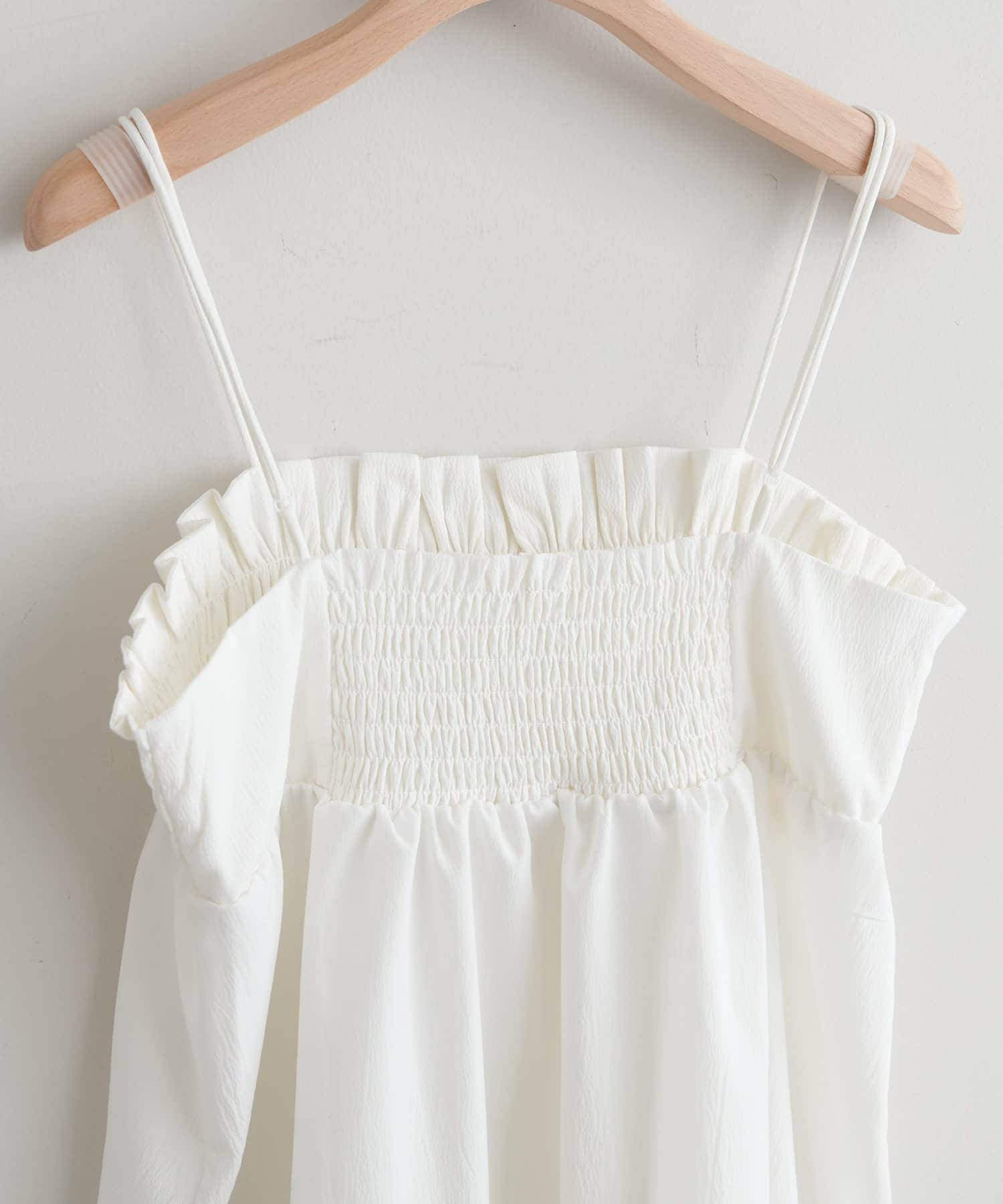 DISCOAT(ディスコート) 【WEB限定】シャーリングキャミソール