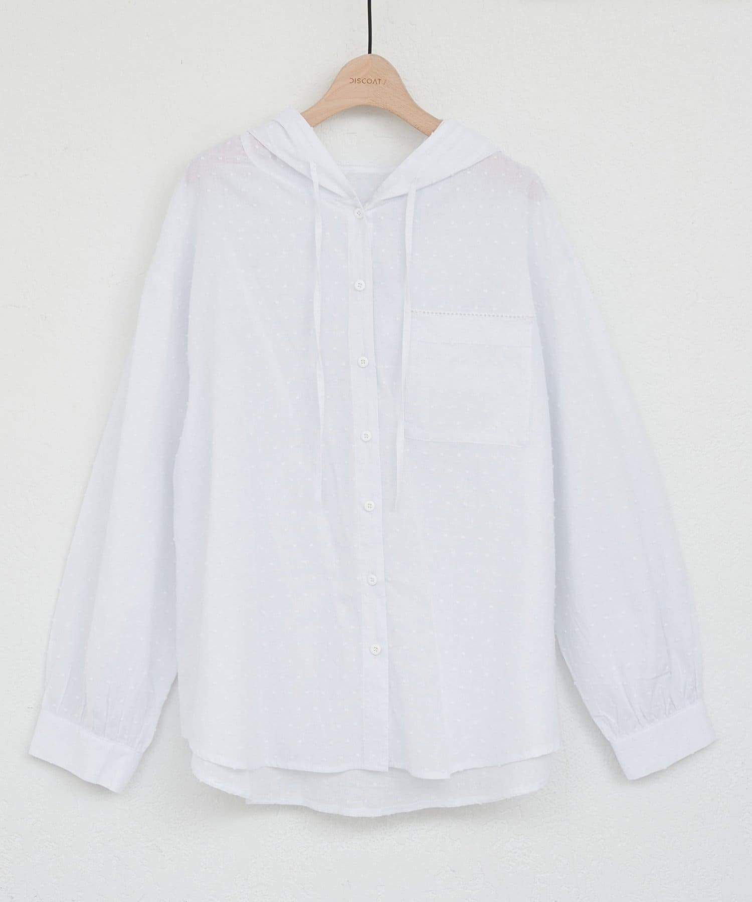 DISCOAT(ディスコート) 【umm.】ドビードットフードシャツ
