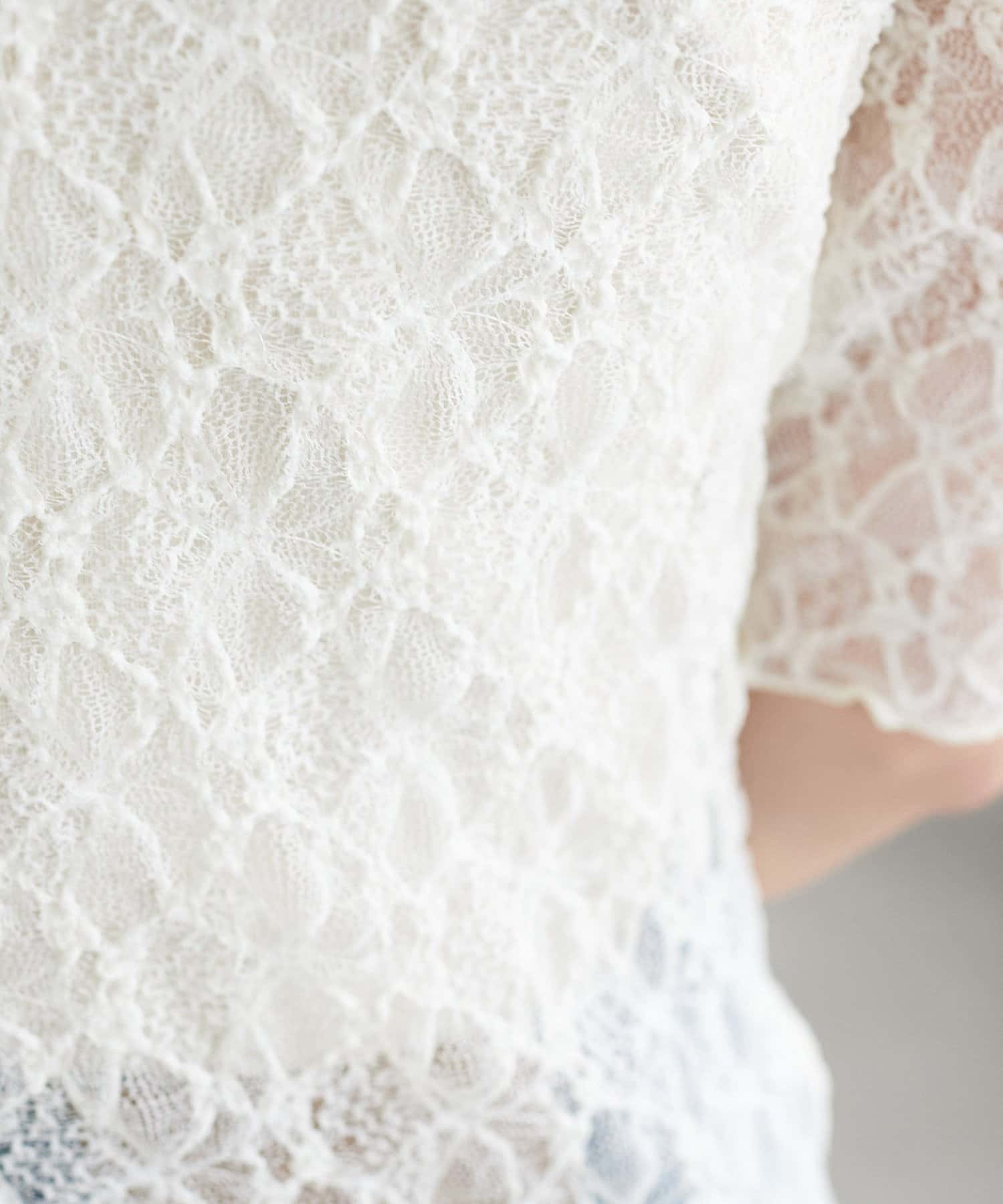 DISCOAT(ディスコート) 【WEB限定】前後2WAYストレッチレース5分袖プルオーバー