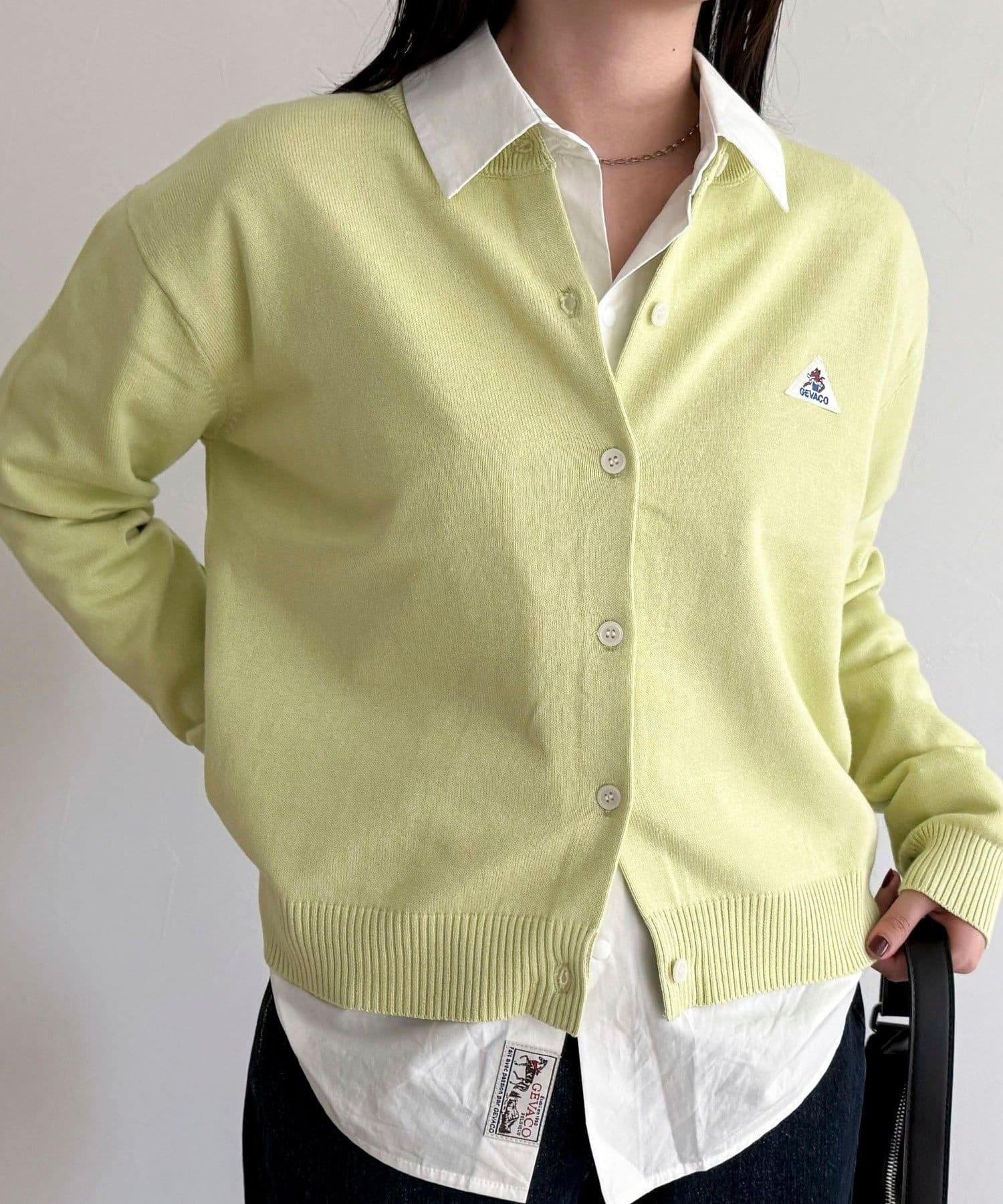 FREDY & GLOSTER(フレディ アンド グロスター) 【GEVACO/ゲバコ】別注コットンラウンドネックカーデ