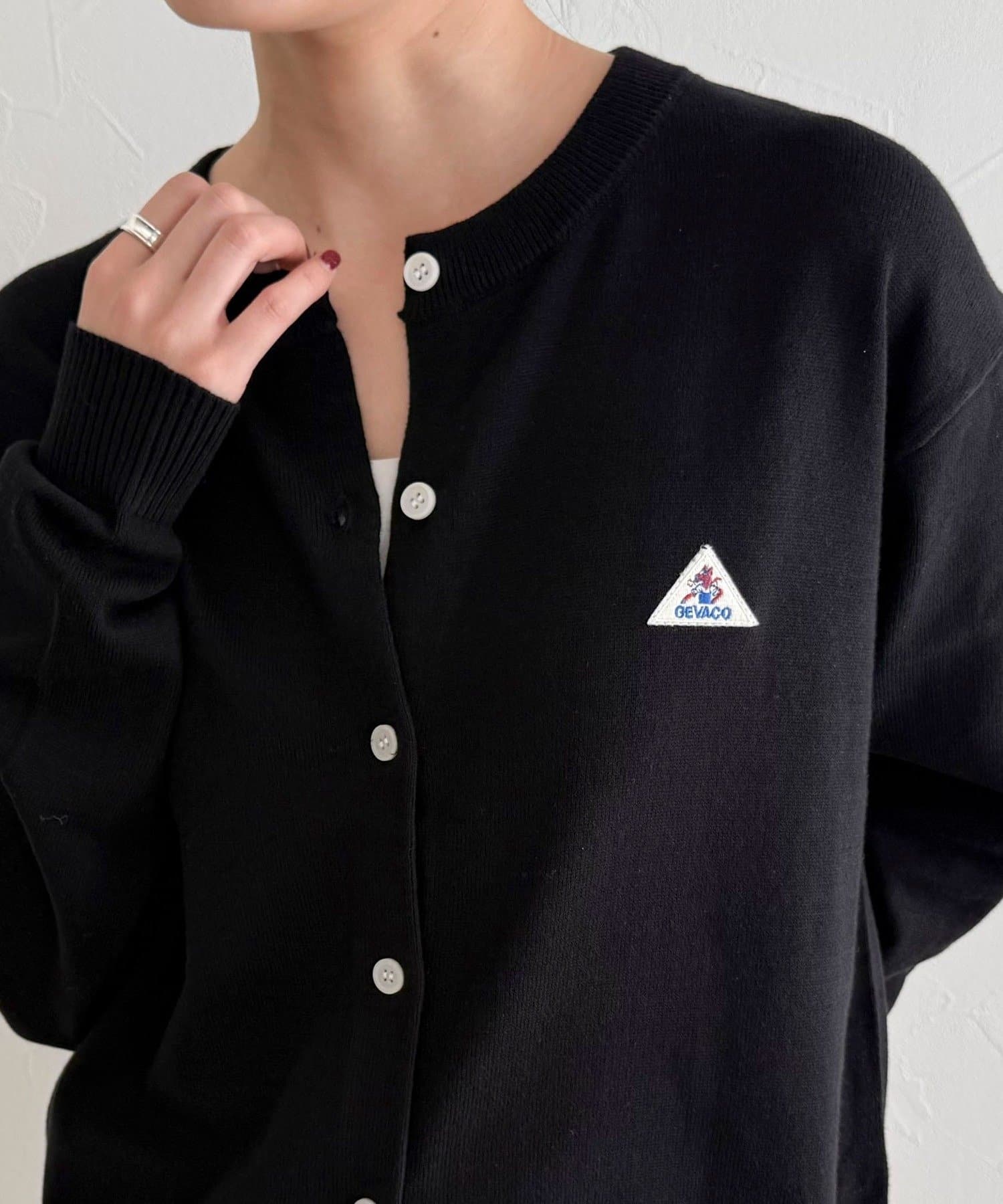 FREDY & GLOSTER(フレディ アンド グロスター) 【GEVACO/ゲバコ】別注コットンラウンドネックカーデ