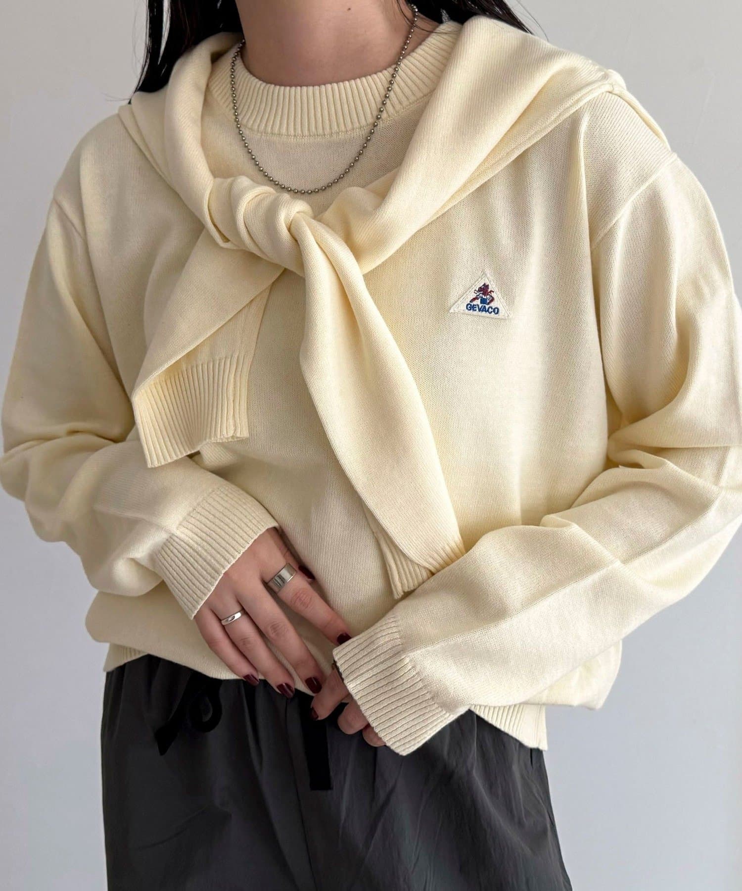 FREDY & GLOSTER(フレディ アンド グロスター) 【GEVACO/ゲバコ】コットンラウンドネックプルオーバー