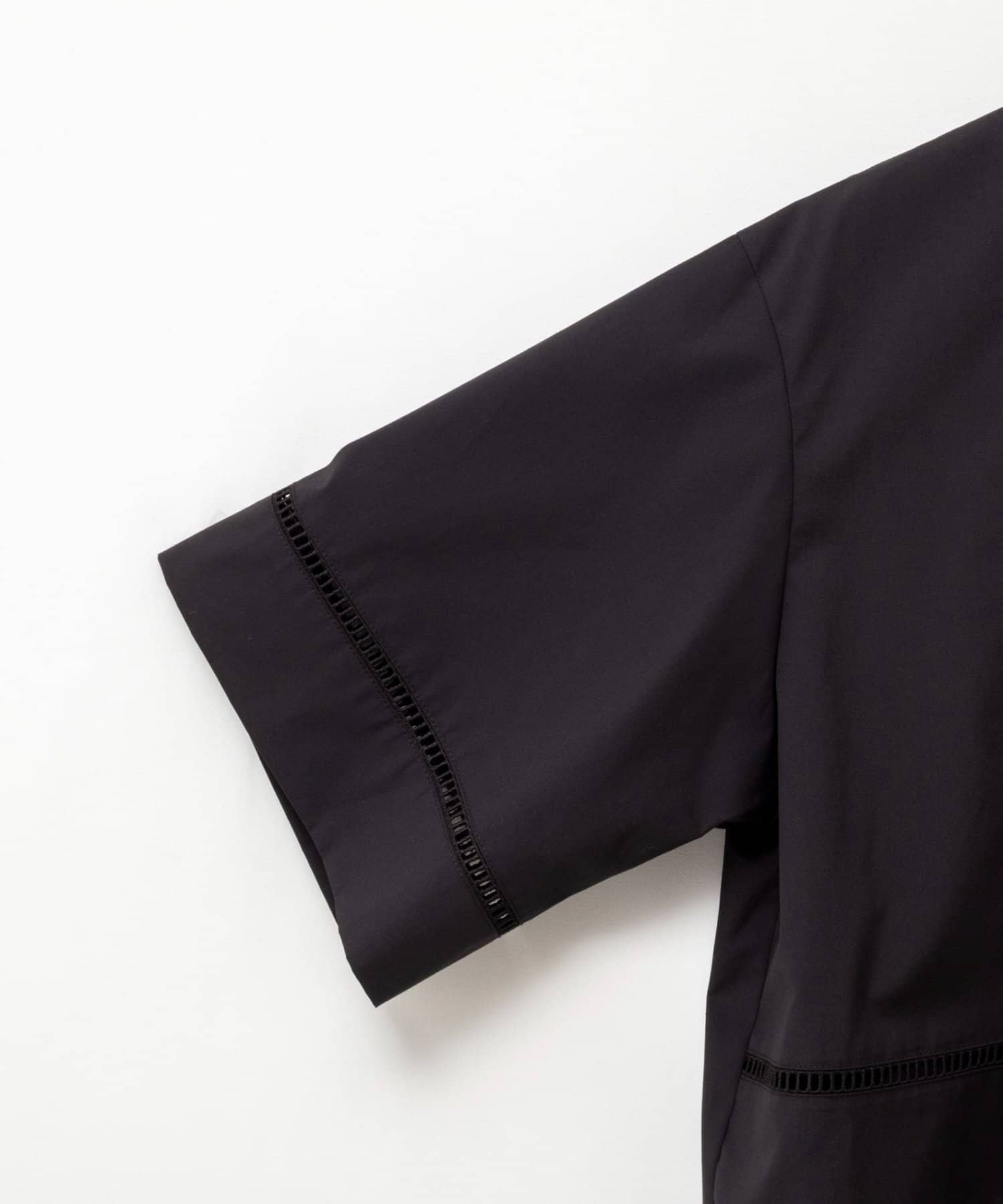 NOLLEY'S(ノーリーズ) ウォッシャブルはしごレース半袖ショートシャツ