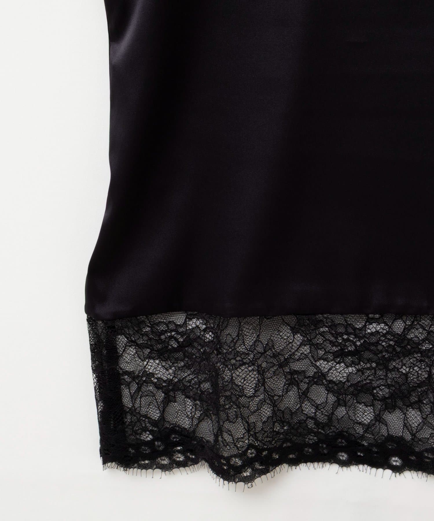 NOLLEY'S(ノーリーズ) ウォッシャブル裾レースオトナサテンタンク