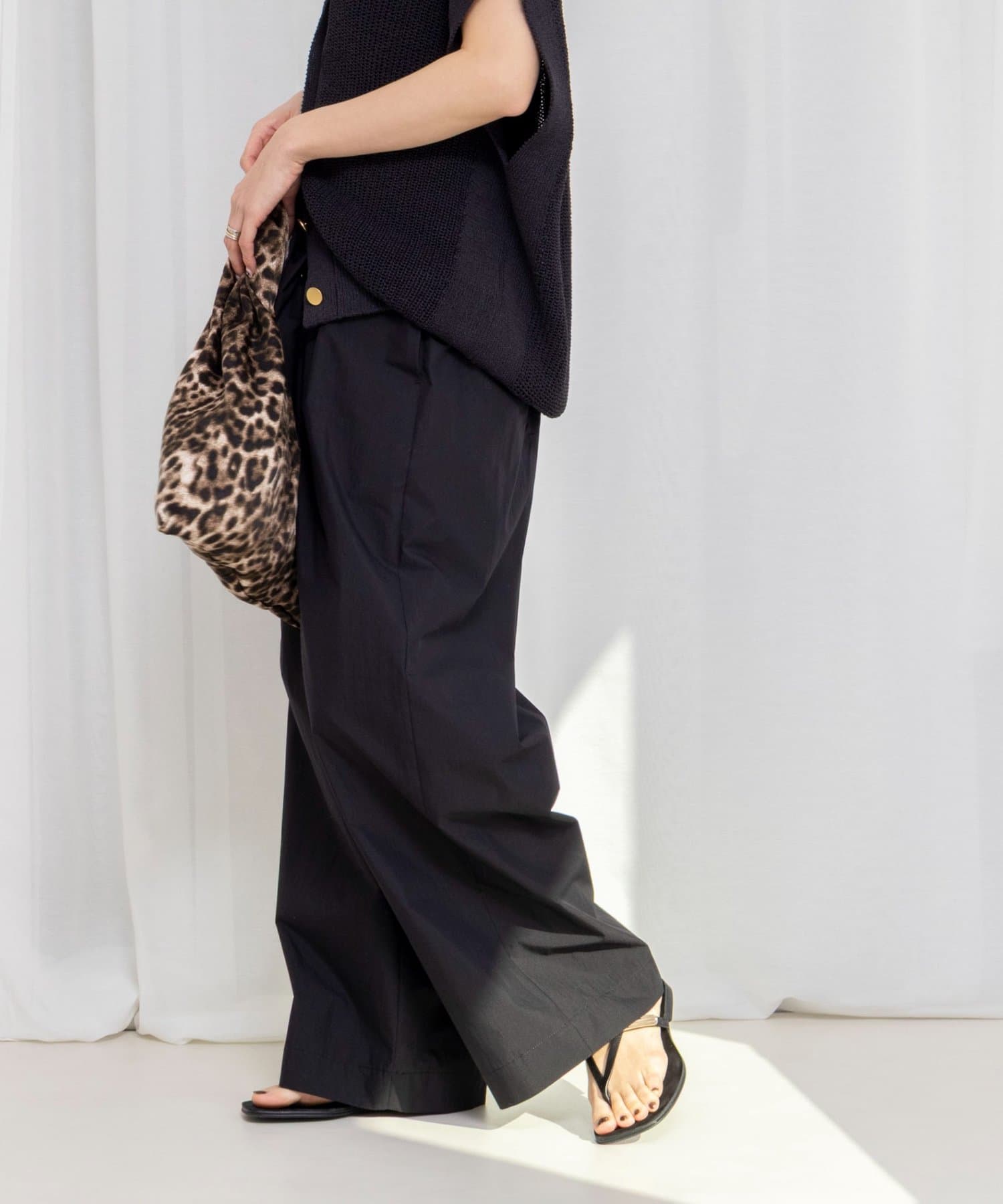 NOLLEY'S(ノーリーズ) 【一部WEB限定サイズ】ウォッシャブル撥水ワイドラップパンツ