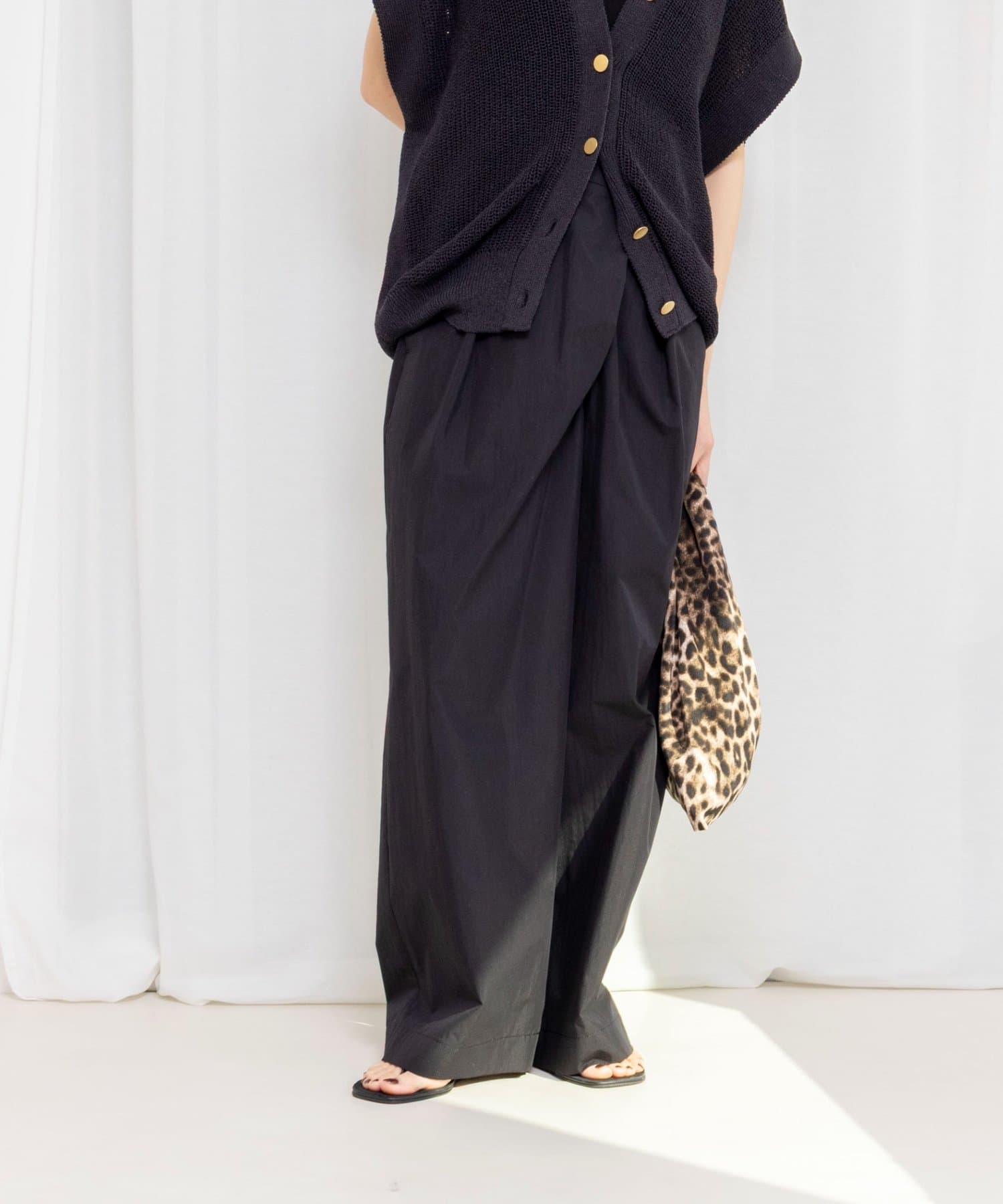 NOLLEY'S(ノーリーズ) 【一部WEB限定サイズ】ウォッシャブル撥水ワイドラップパンツ