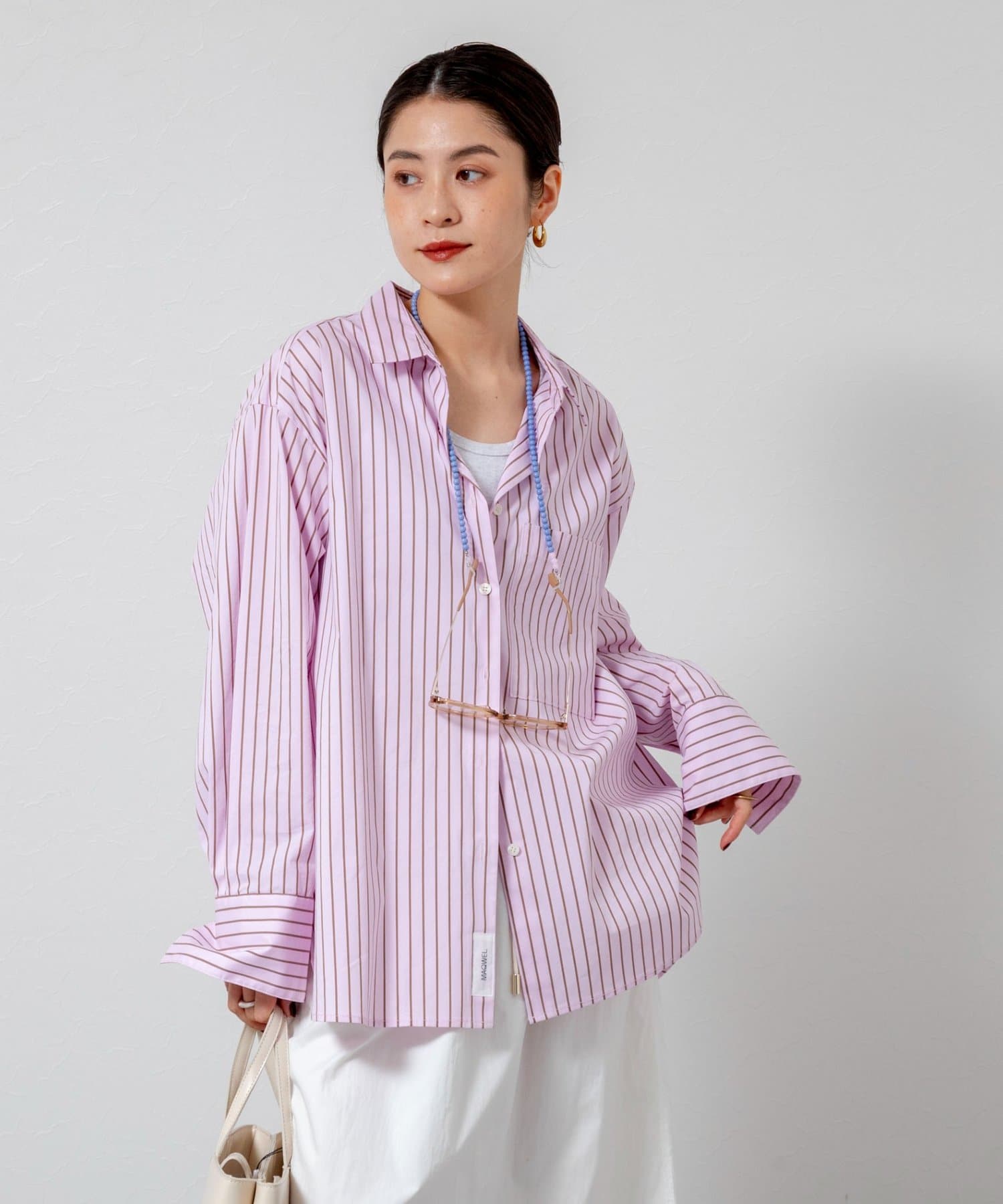 NOLLEY'S(ノーリーズ) 【MAQWEL/マクウェル】ウォッシャブルストライプシャツ