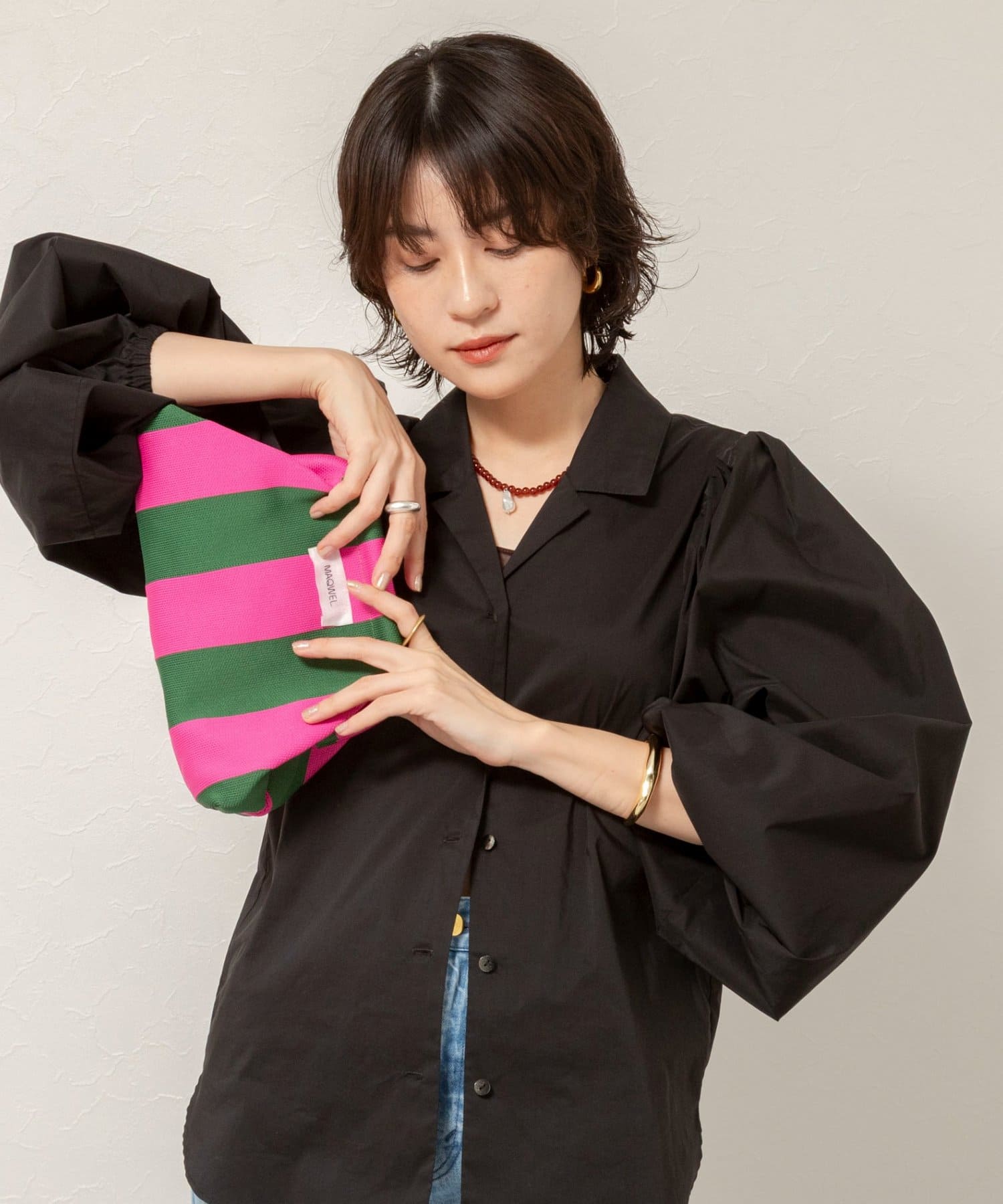 NOLLEY'S(ノーリーズ) 【MAQWEL/マクウェル】ボリュームスリーブ開襟シャツ