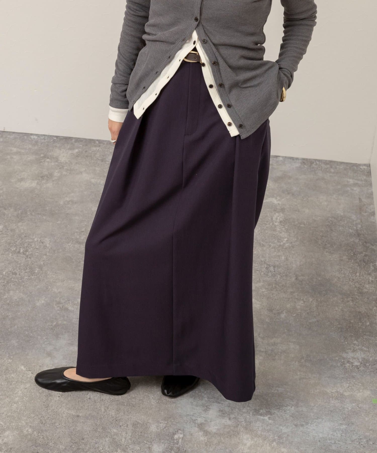 NOLLEY'S(ノーリーズ) 【MAQWEL/マクウェル】タックロングスカート