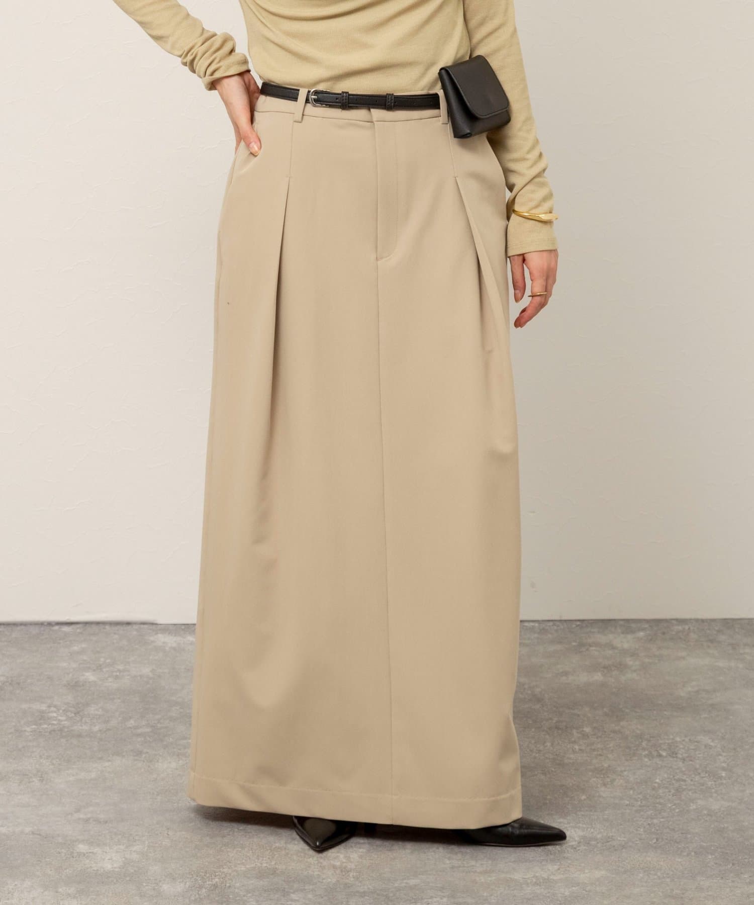 NOLLEY'S(ノーリーズ) 【MAQWEL/マクウェル】タックロングスカート