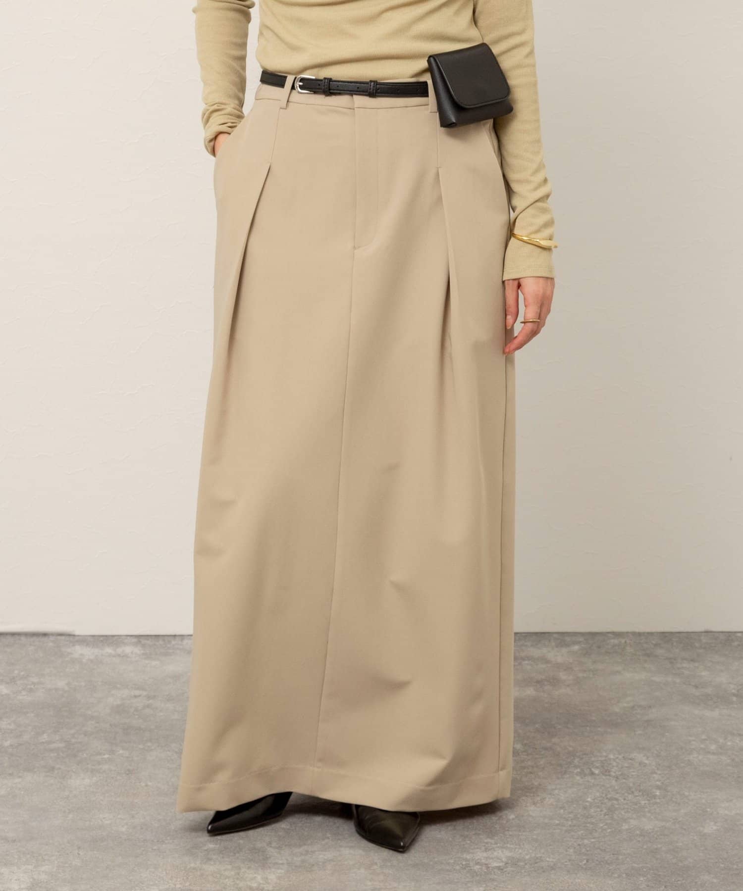 NOLLEY'S(ノーリーズ) 【MAQWEL/マクウェル】タックロングスカート