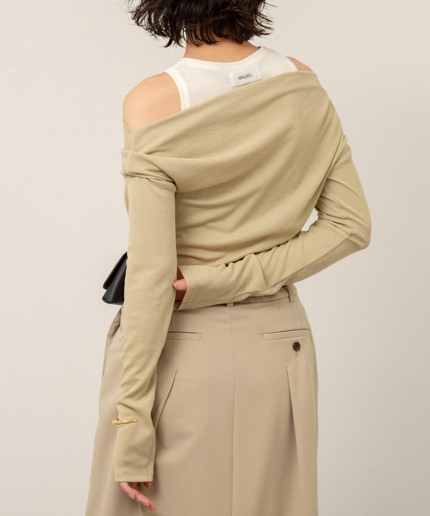 NOLLEY'S(ノーリーズ) 【MAQWEL/マクウェル】ウォッシャブルレイヤードドレープロンＴ