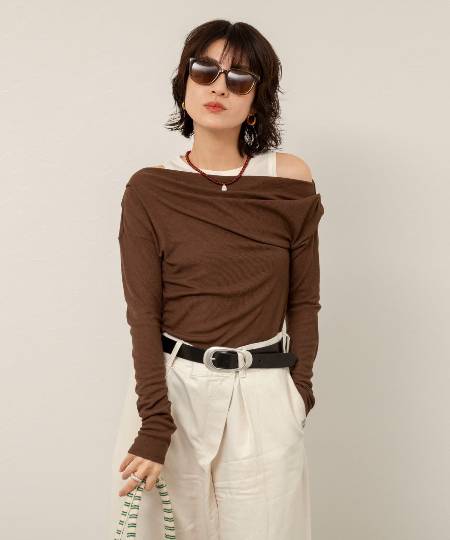 NOLLEY'S(ノーリーズ) 【MAQWEL/マクウェル】ウォッシャブルレイヤードドレープロンＴ