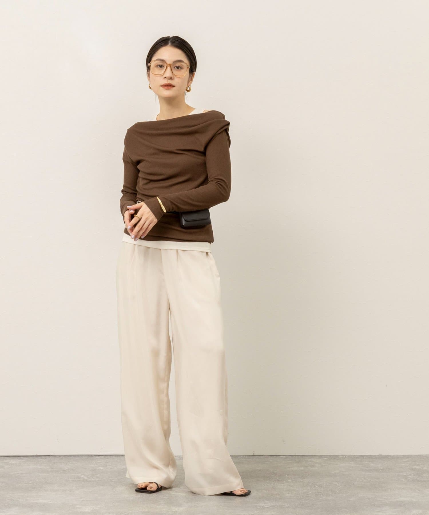 NOLLEY'S(ノーリーズ) 【MAQWEL/マクウェル】ウォッシャブルレイヤードドレープロンＴ