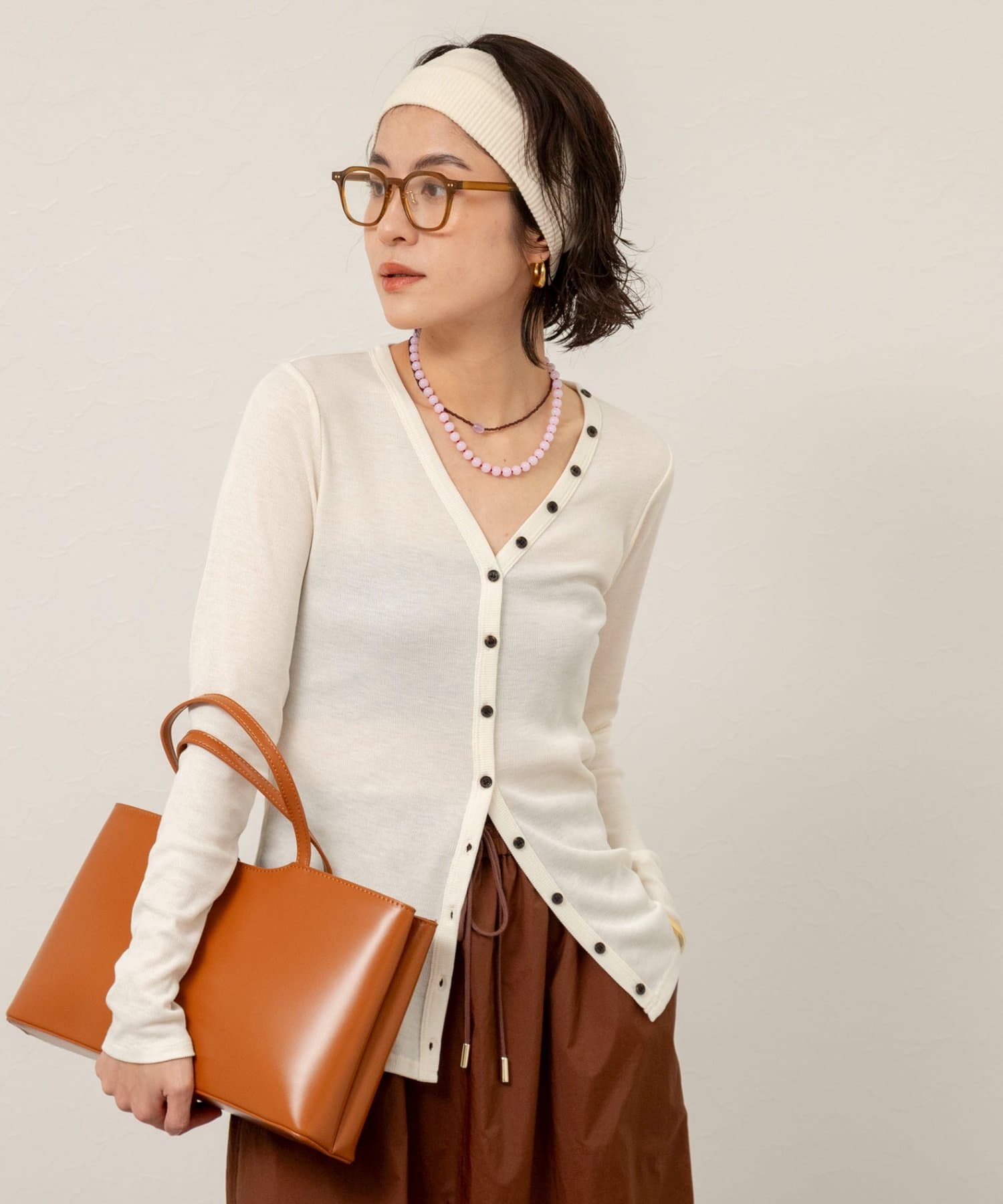 NOLLEY'S(ノーリーズ) 【MAQWEL/マクウェル】ウォッシャブルリブカーディガン