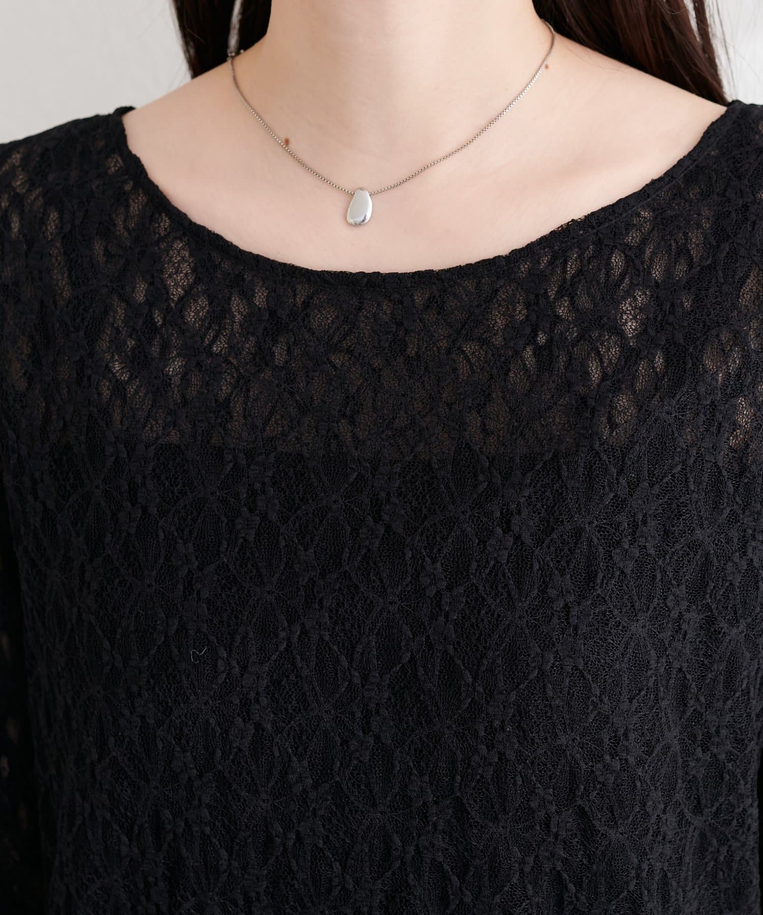 natural couture(ナチュラルクチュール) フレア袖リバーシブルレース