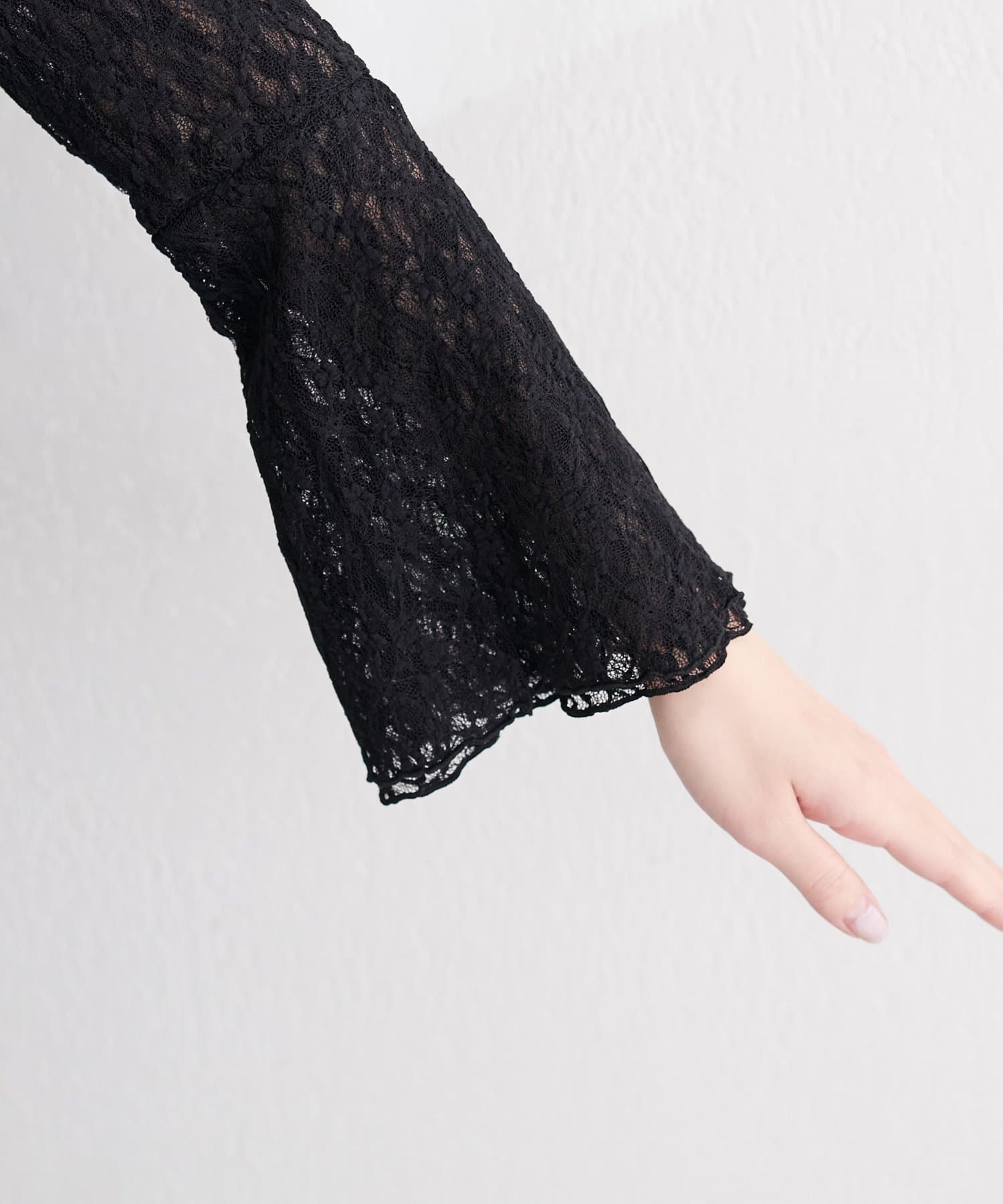 natural couture(ナチュラルクチュール) フレア袖リバーシブルレース