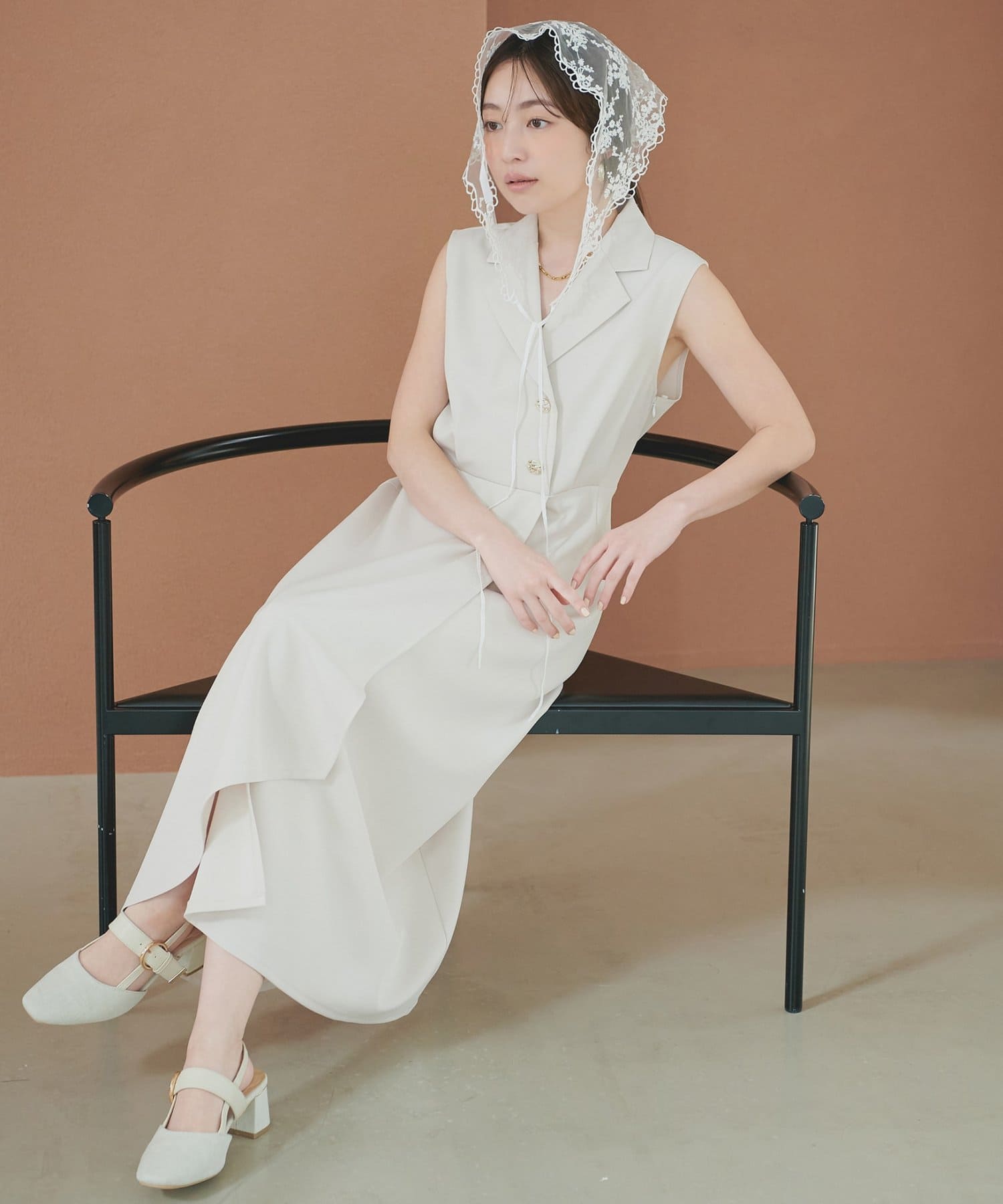 natural couture(ナチュラルクチュール) 金釦テーラーワンピース