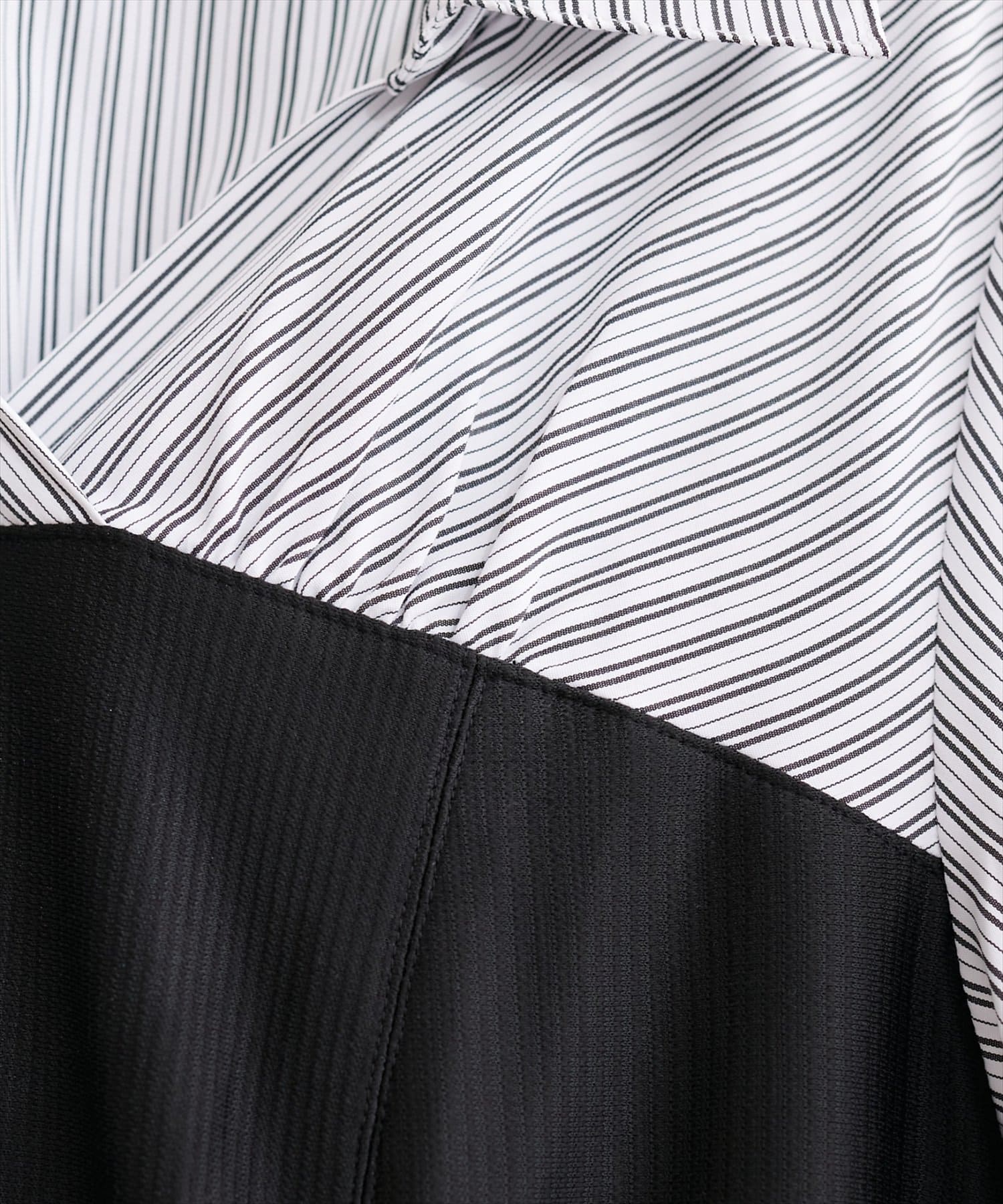 natural couture(ナチュラルクチュール) ドッキングシャツワンピース