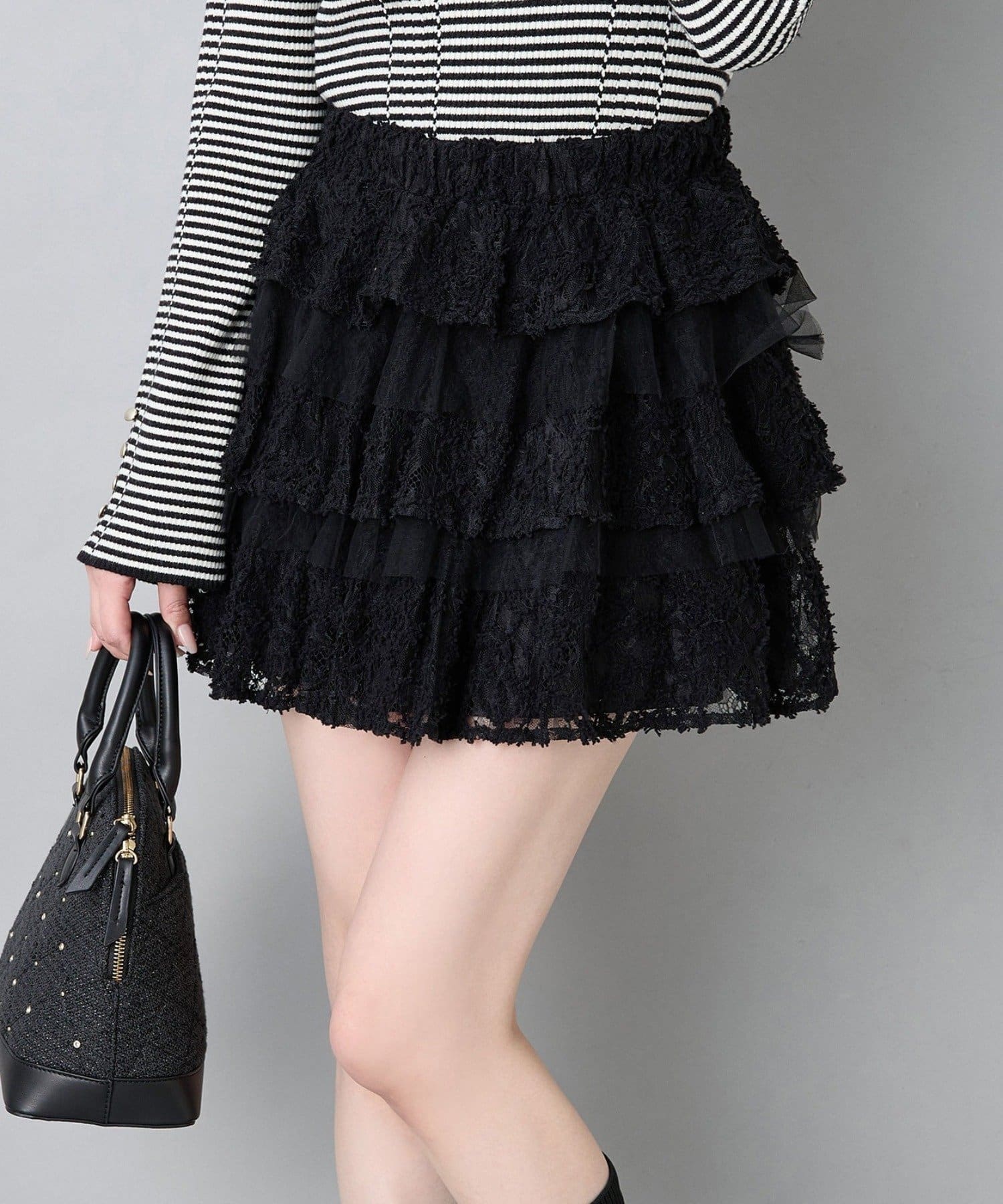 NICE CLAUP / OLIVE des OLIVE OUTLET(ナイスクラップ  / オリーブ デ オリーブ アウトレット) 【one after another】フリルミニスカート