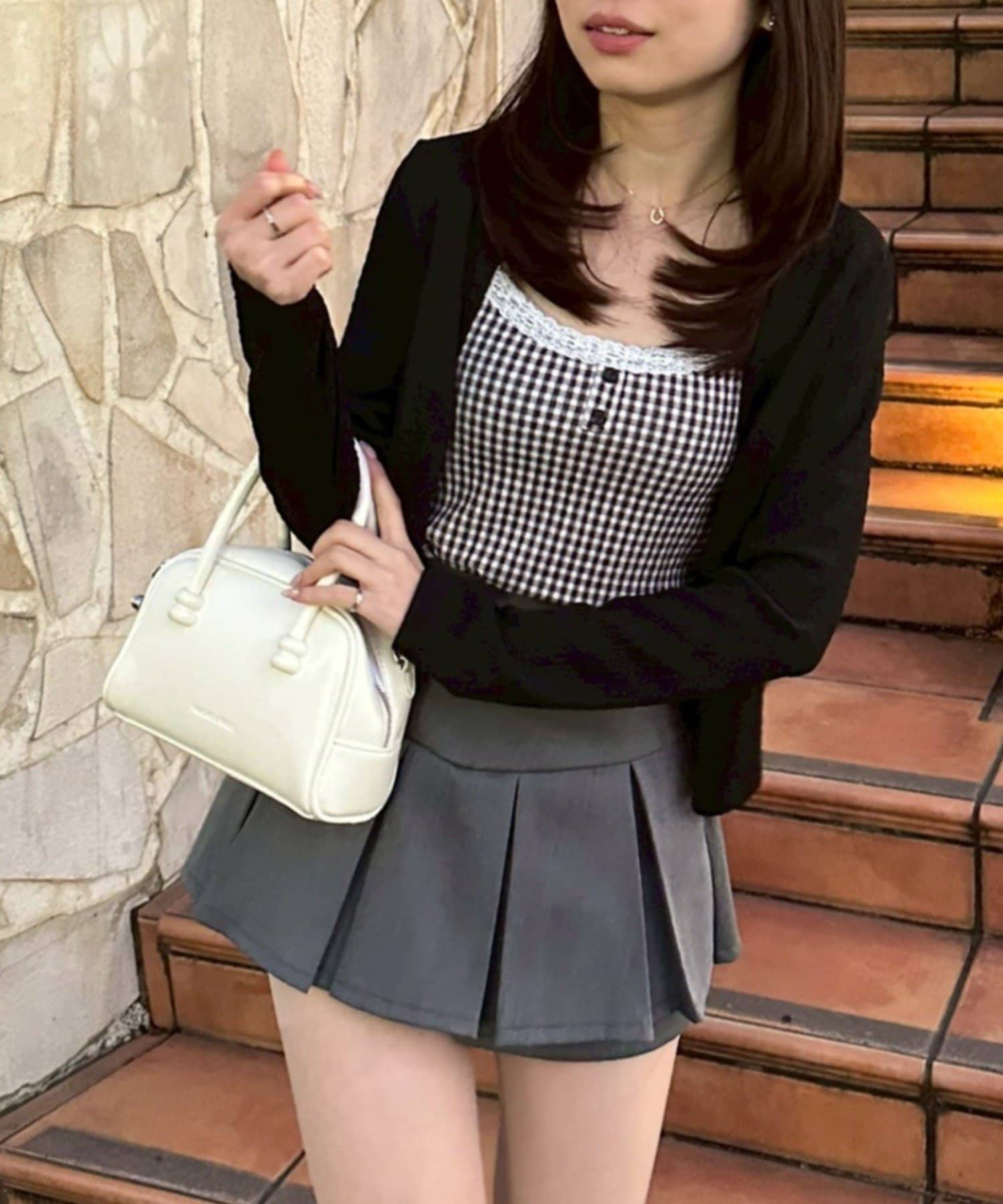 NICE CLAUP / OLIVE des OLIVE OUTLET(ナイスクラップ  / オリーブ デ オリーブ アウトレット) 【RMAF】花柄ジャガード×キャミSET