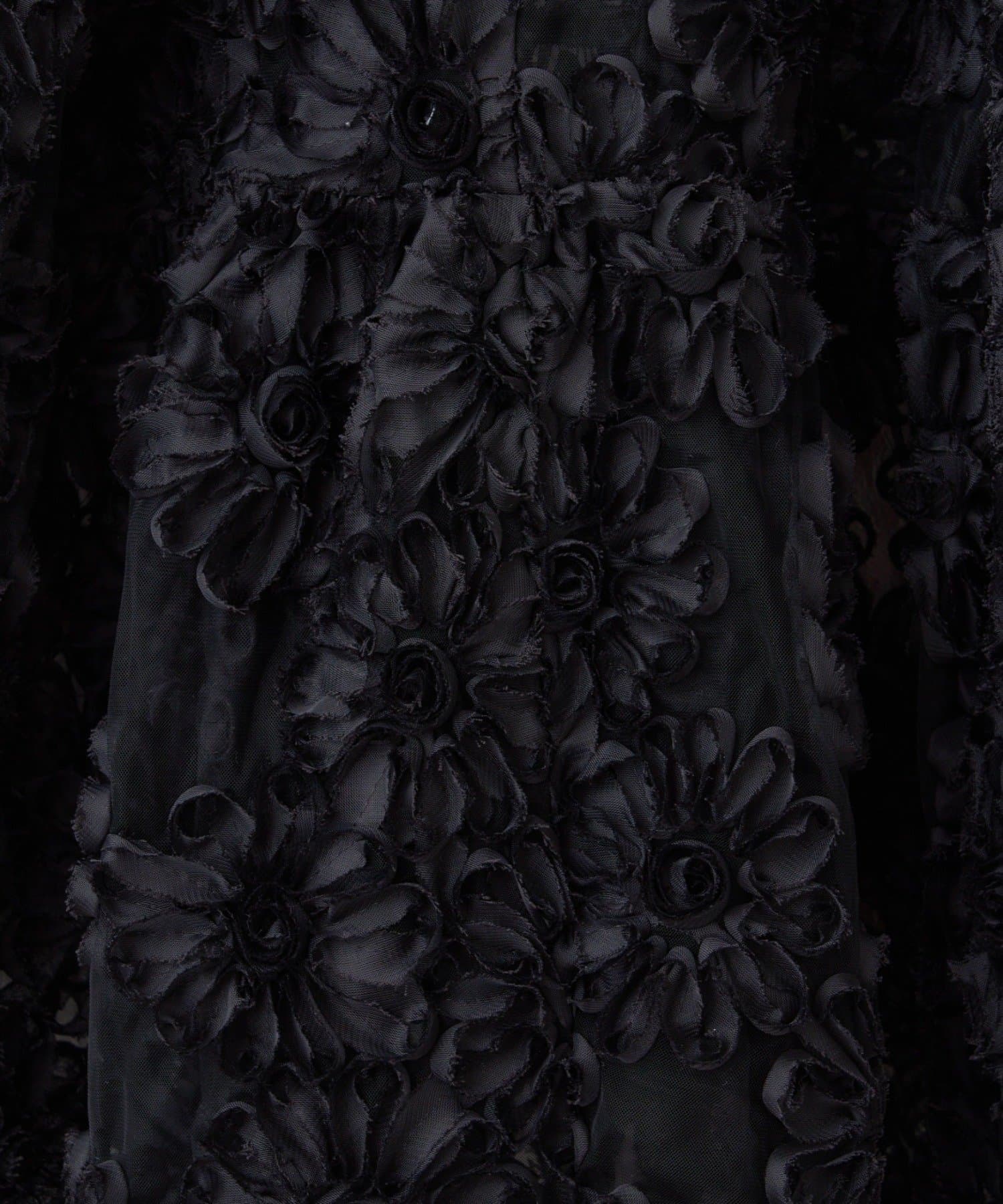 Remind me and forever(リマインドミーアンドフォーエバー) 【@toitopoooo_____コラボ】花柄チュールパフ長袖ブラウス