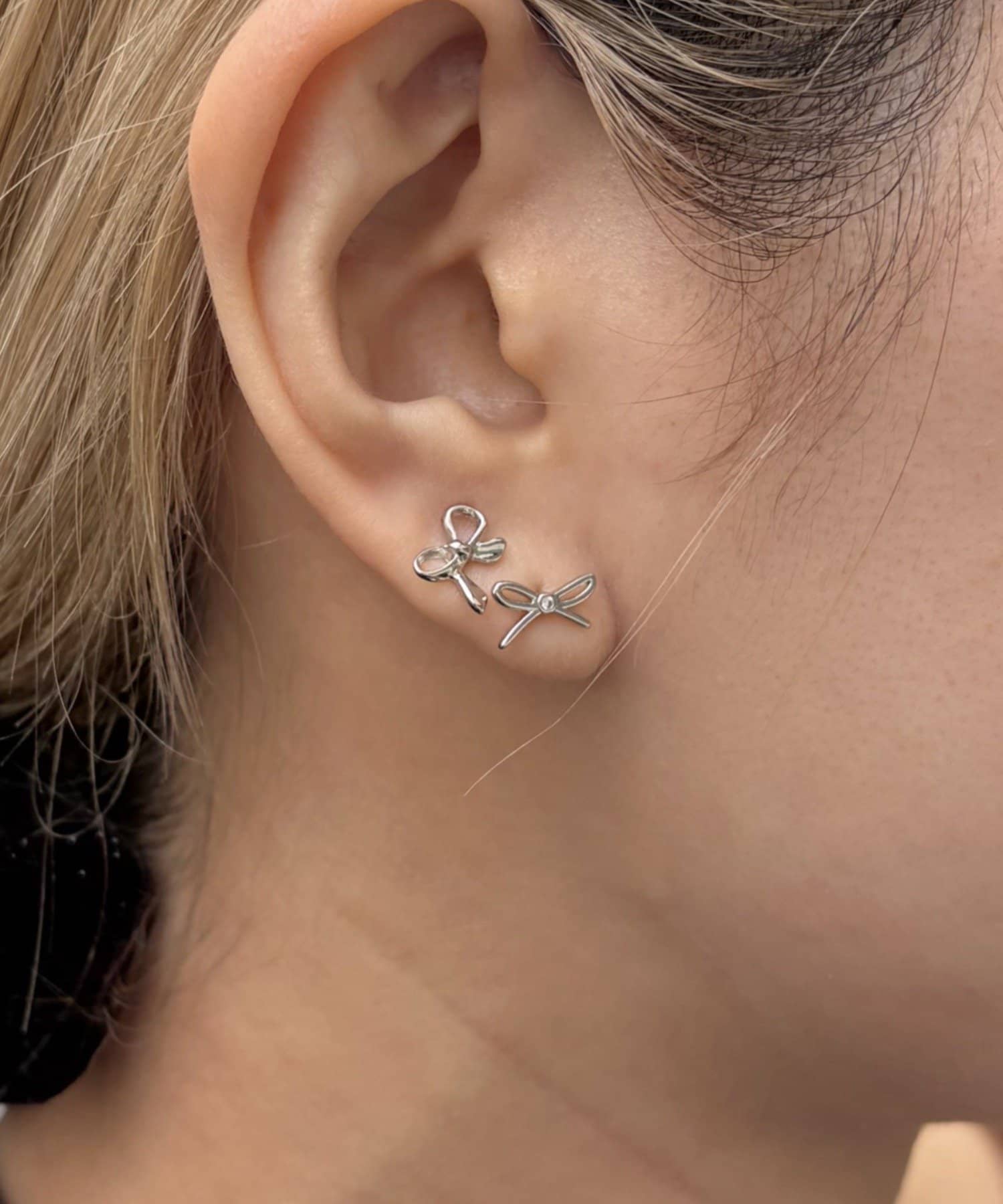 Lattice(ラティス) リボンピアスセット(4P)