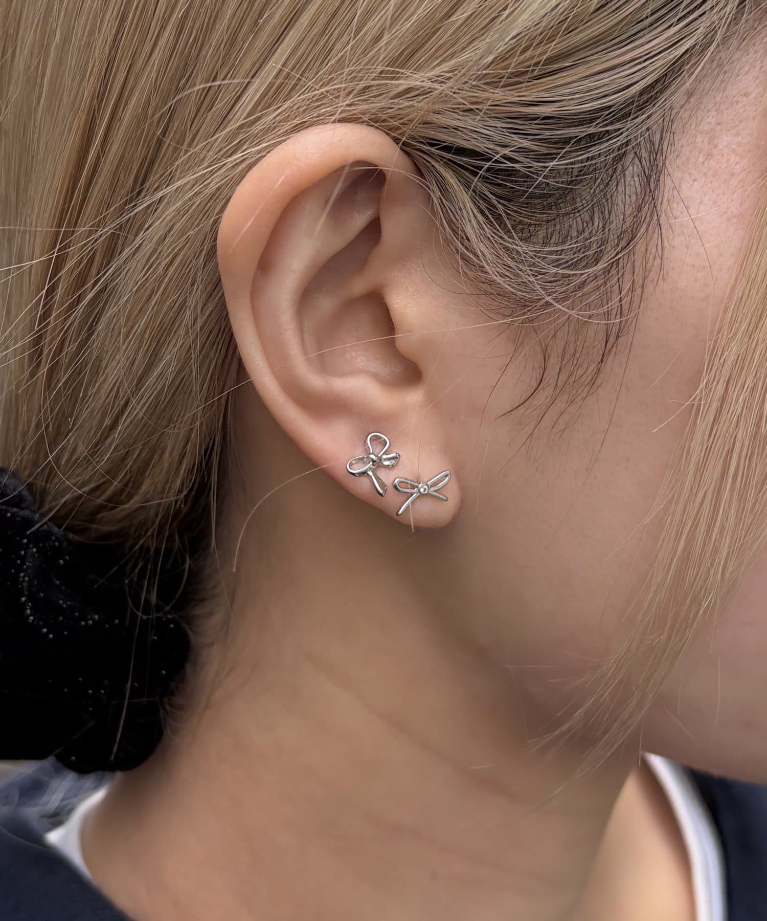 Lattice(ラティス) リボンピアスセット(4P)