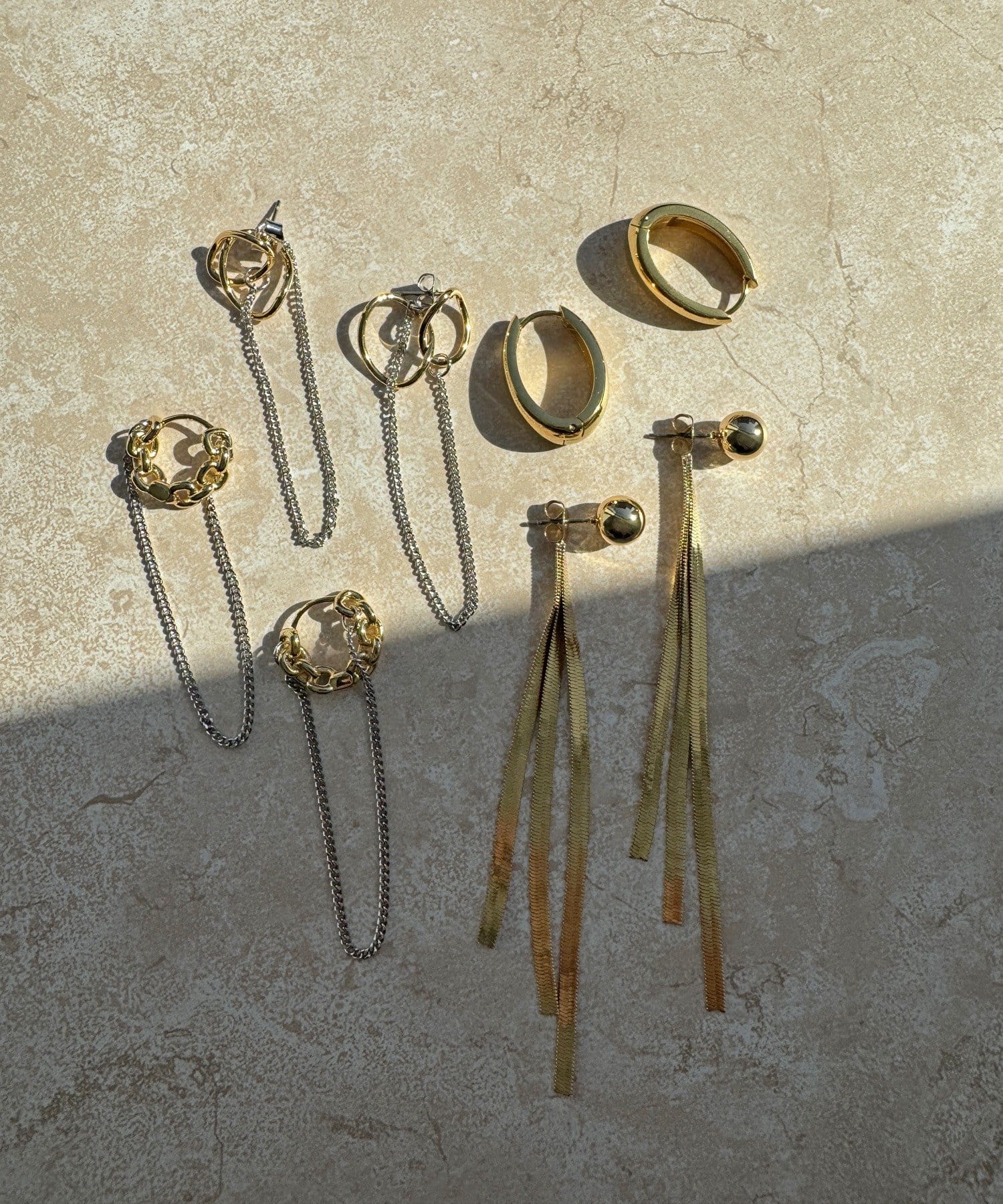 Lattice(ラティス) 【LesSignes】ワンタッチチェーンピアス