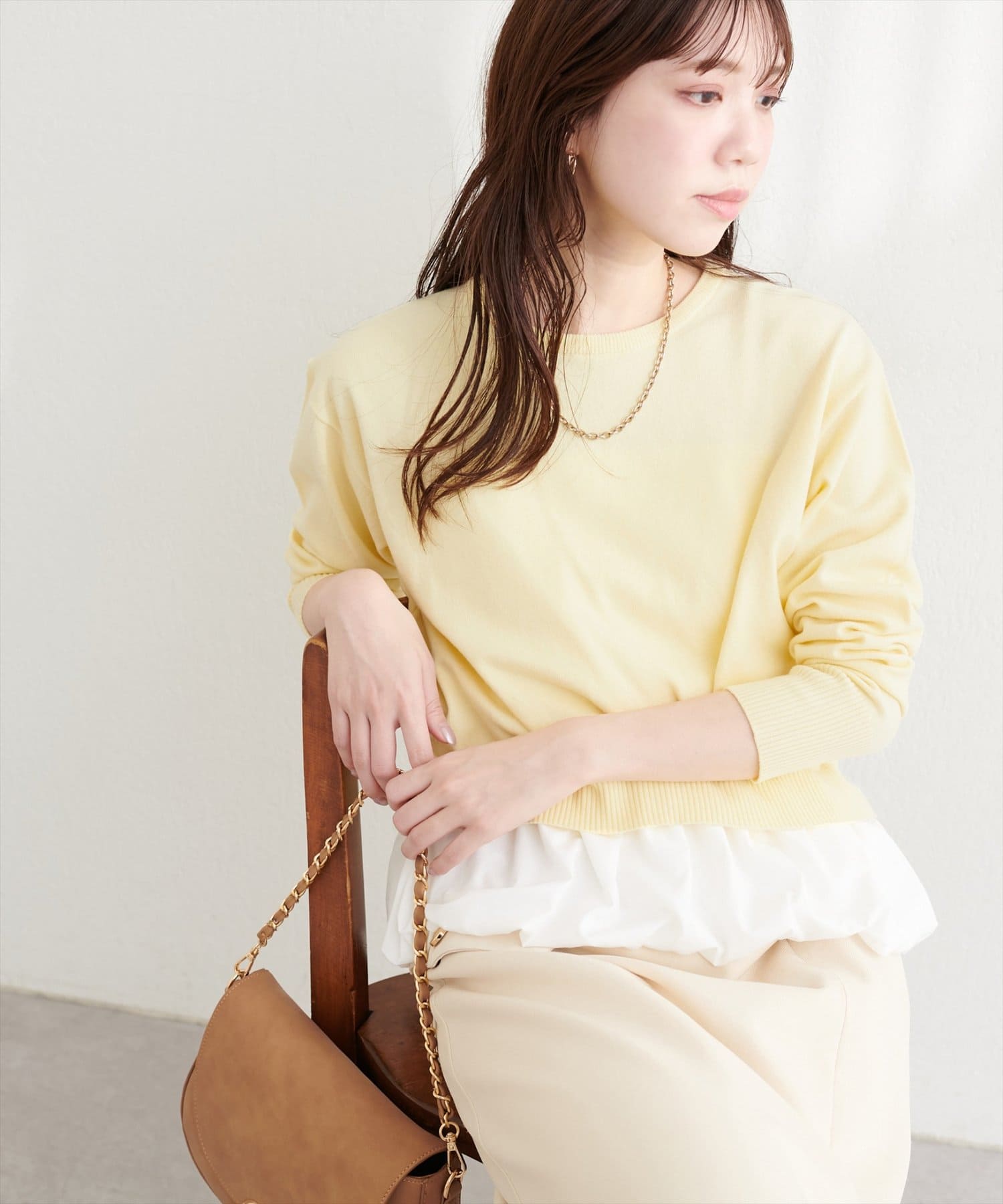 natural couture(ナチュラルクチュール) バルーンドッキングニット