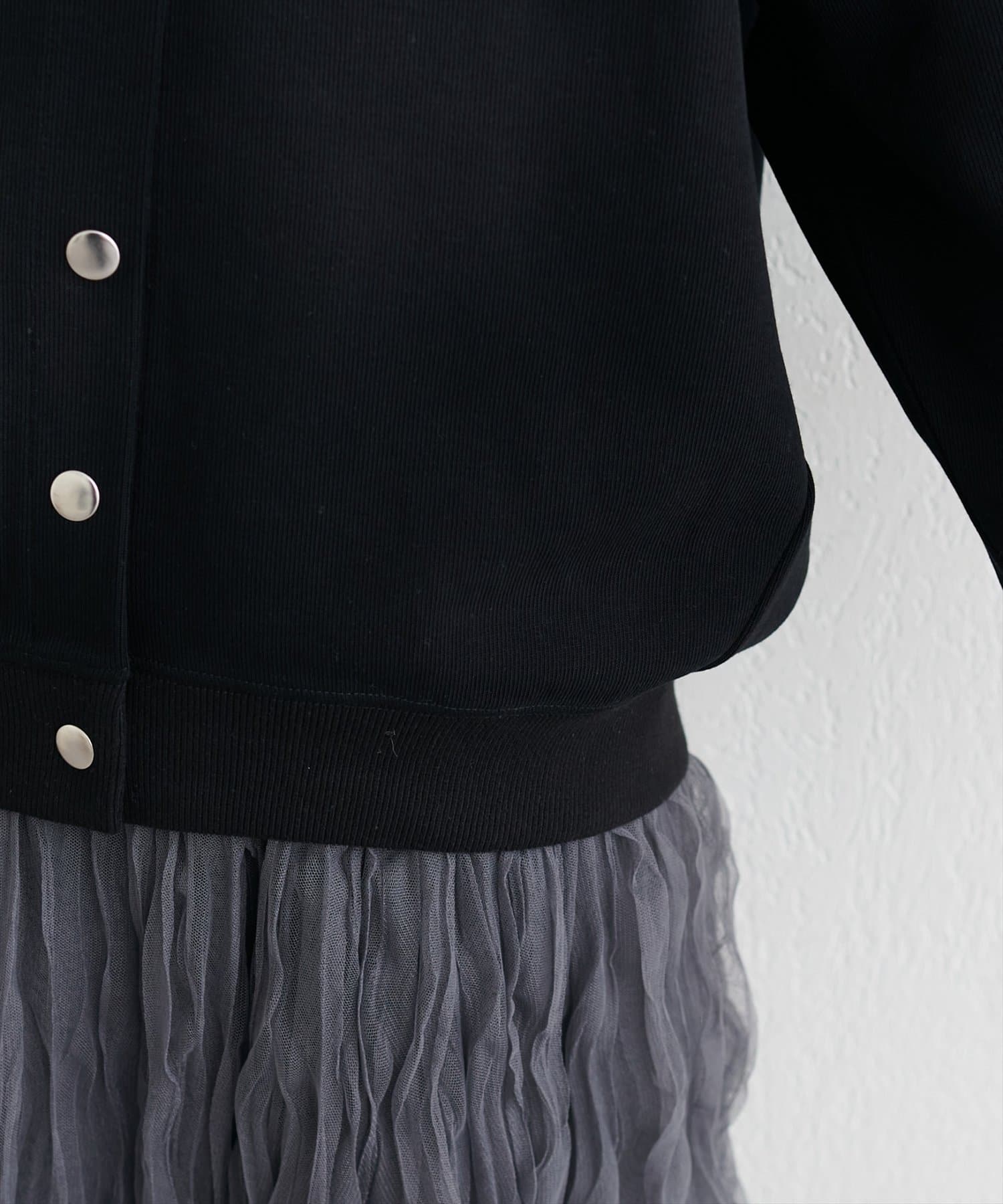 natural couture(ナチュラルクチュール) ダブルフェイスカットカーディガン