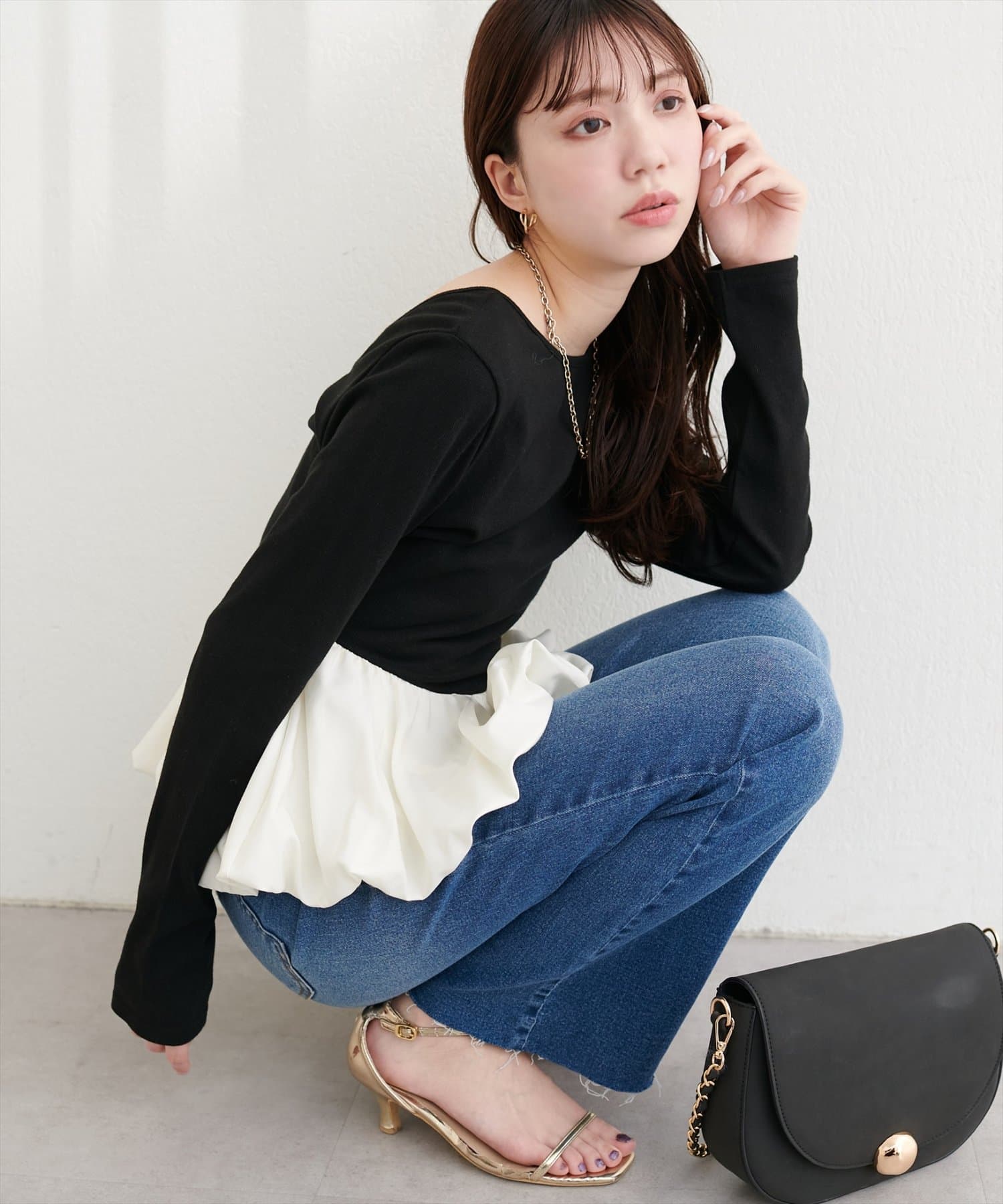 natural couture(ナチュラルクチュール) バルーンリブプルオーバー