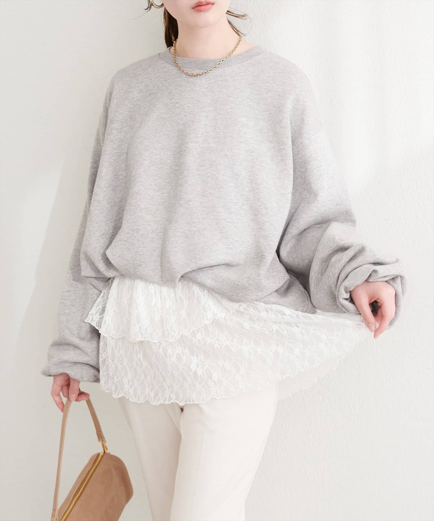 natural couture(ナチュラルクチュール) バルーンシルエットプルオーバー