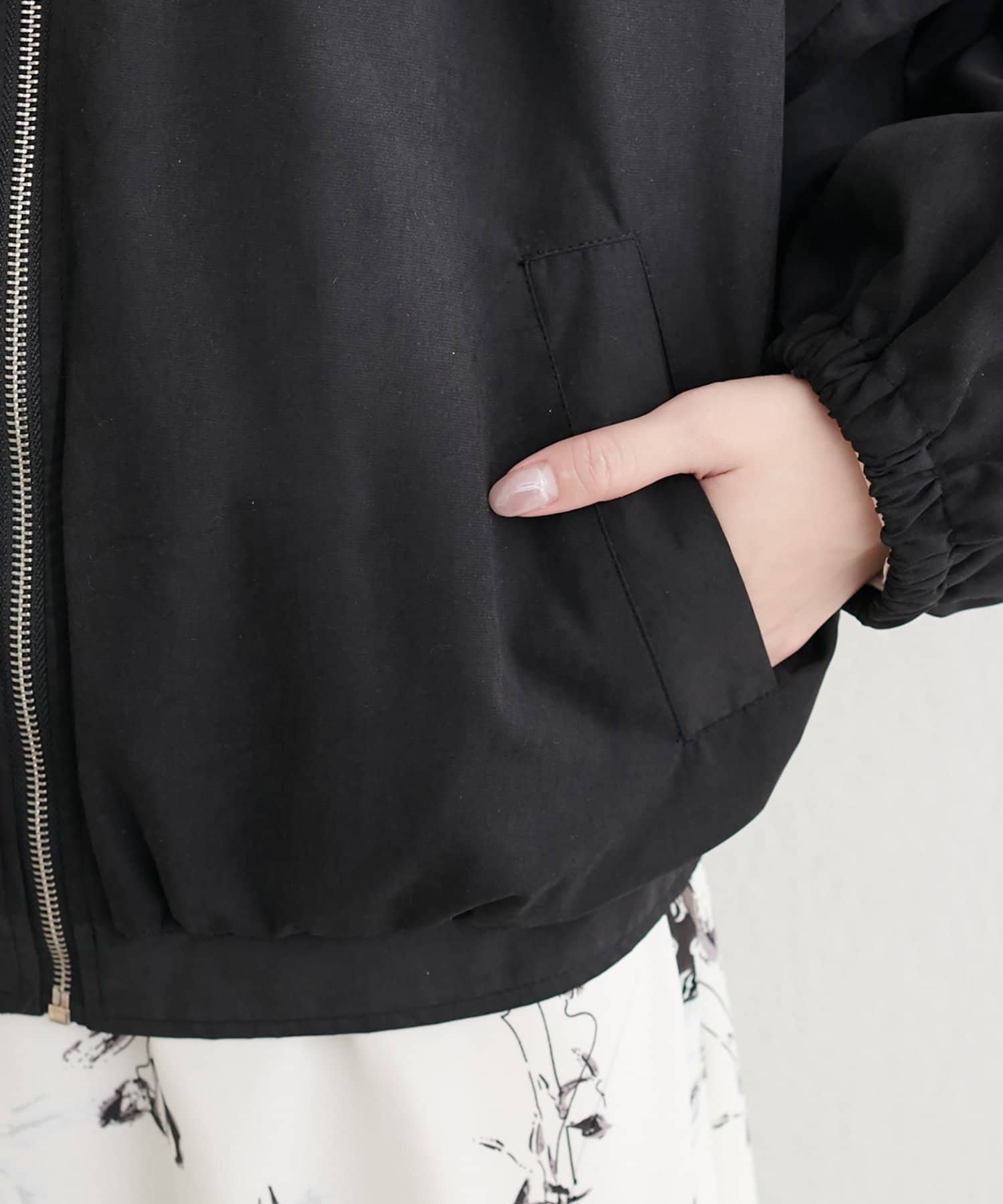 natural couture(ナチュラルクチュール) フード付きショートマンパ