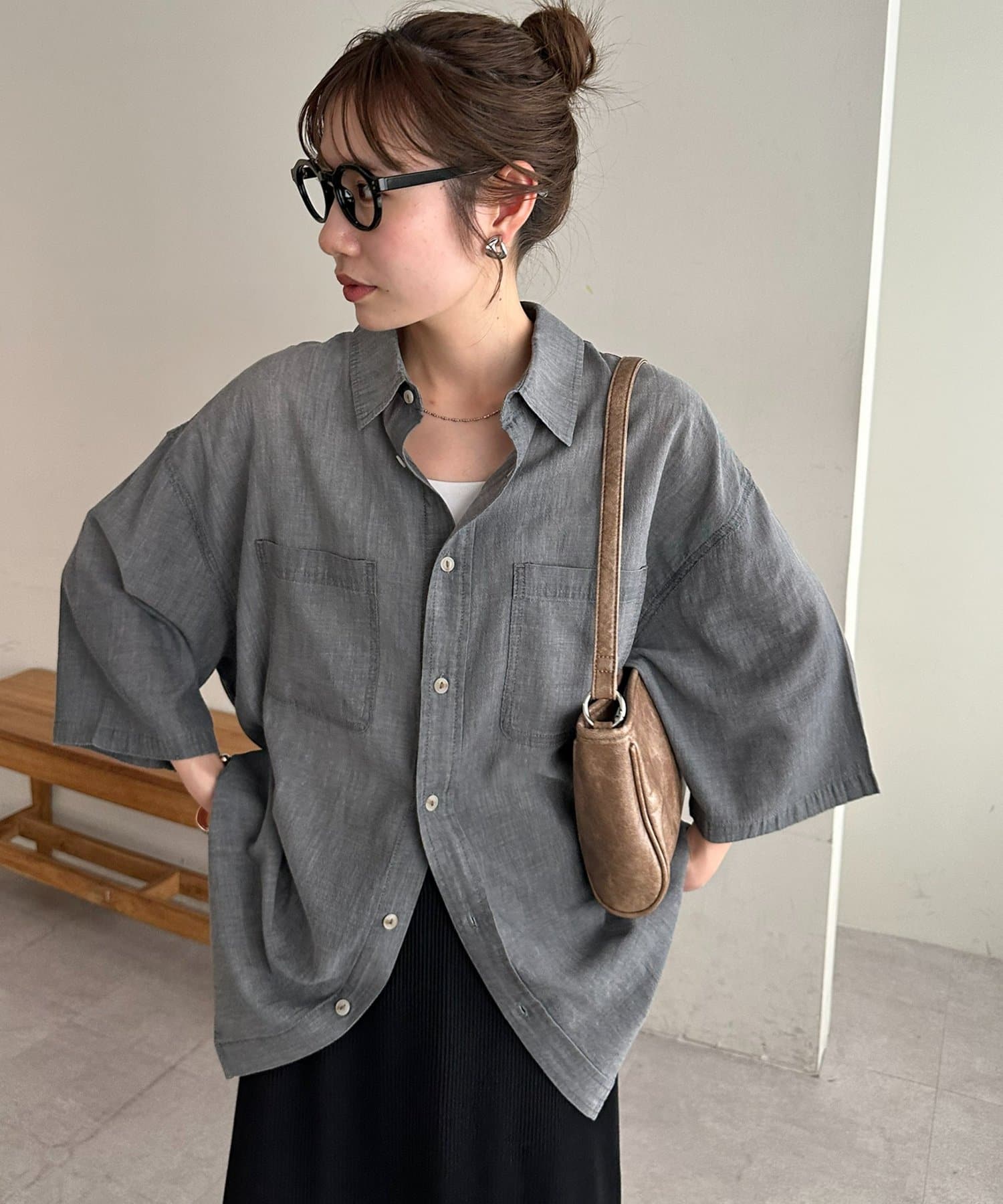 DISCOAT(ディスコート) 【Enlude】2.3OZシアシャンブレー半袖シャツ《ユニセックス》