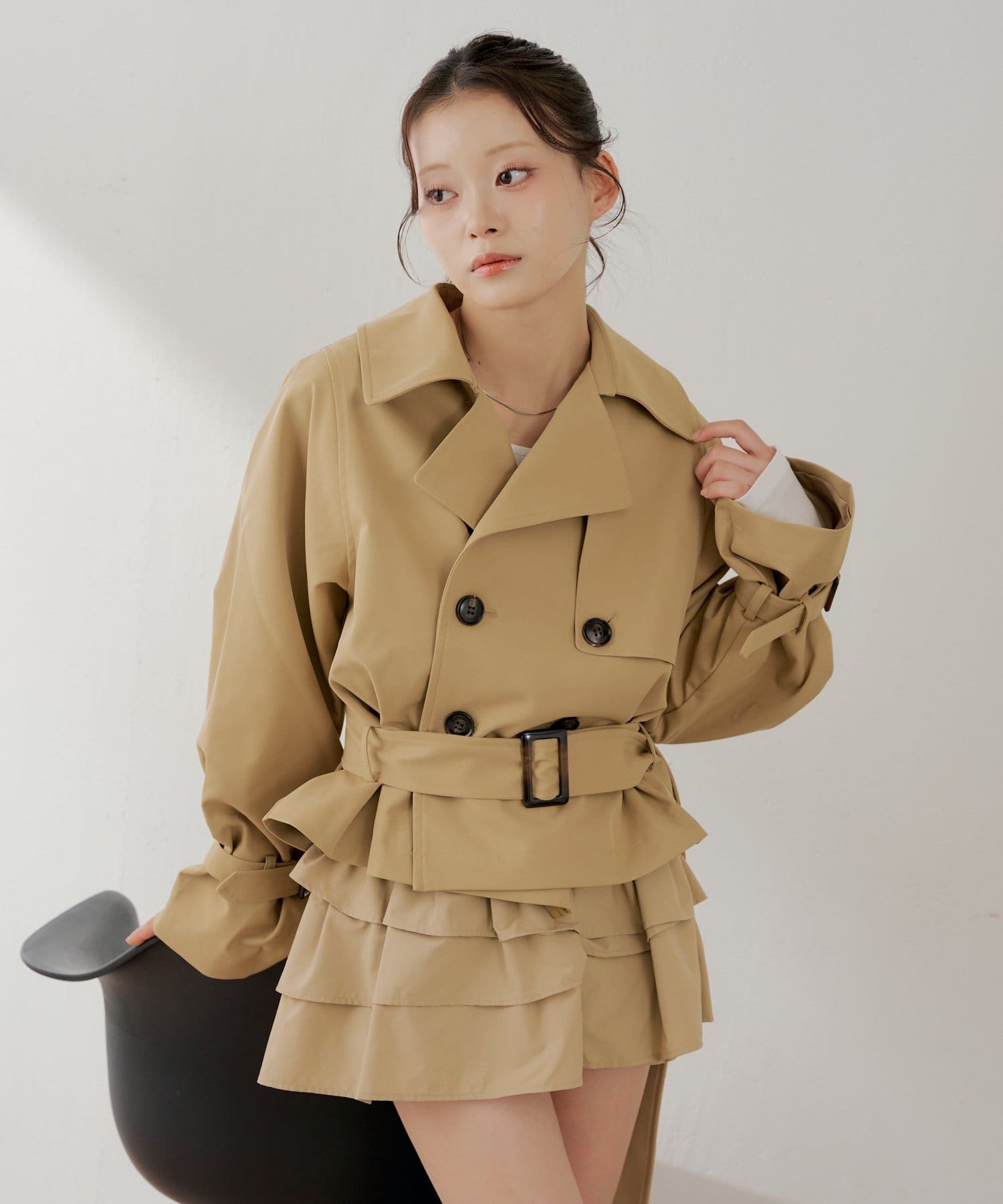 Chico(チコ) 【3/12(木) 0:00～予約開始】ショートフレアトレンチコート