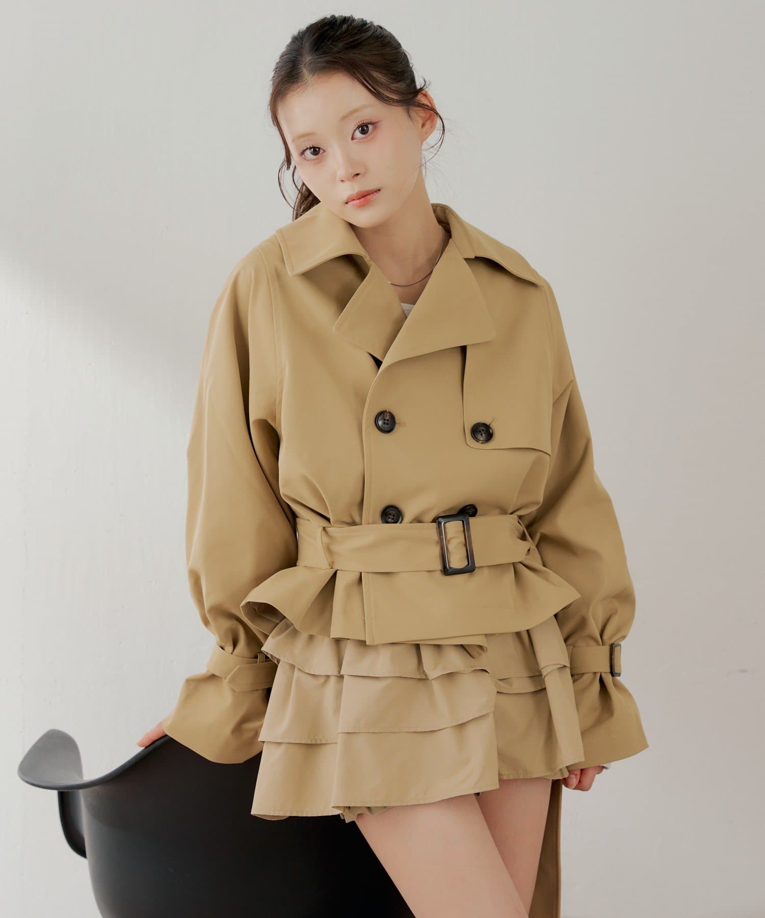 Chico(チコ) 【3/12(木) 0:00～予約開始】ショートフレアトレンチコート