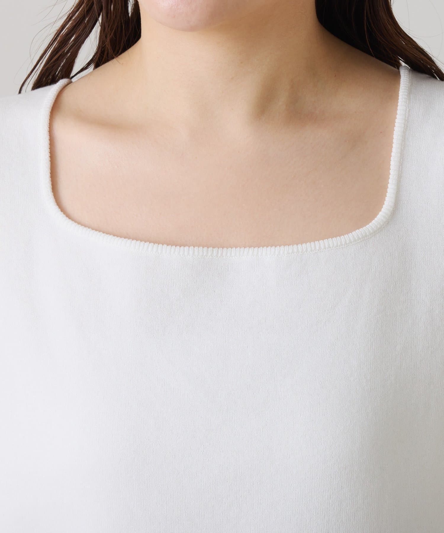 COLLAGE GALLARDAGALANTE(コラージュ ガリャルダガランテ) 【接触冷感/前後２WAY】ドライコットンノースリーブニット