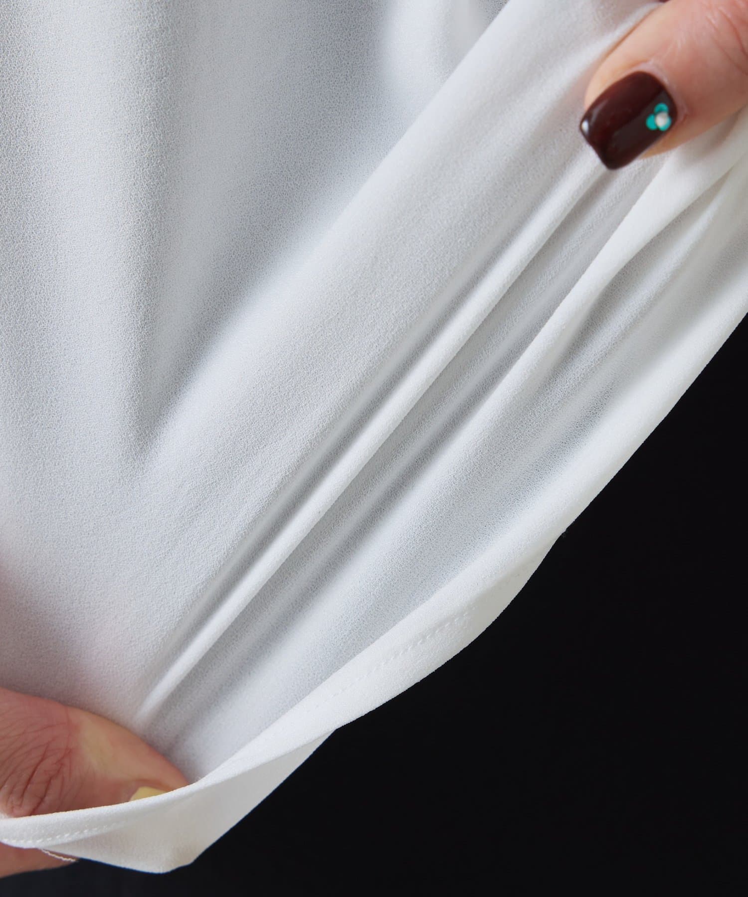 COLLAGE GALLARDAGALANTE(コラージュ ガリャルダガランテ) 【袖をアレンジできる】袖アレンジジョーゼットロゴTシャツ