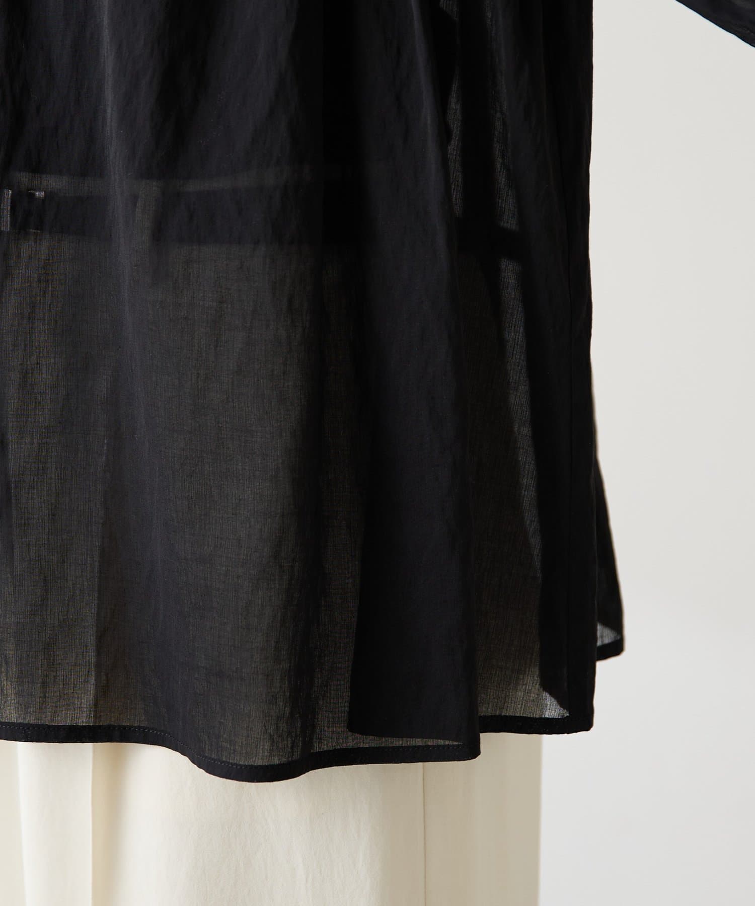 COLLAGE GALLARDAGALANTE(コラージュ ガリャルダガランテ) 【ドライタッチ/二の腕カバー】強撚2WAYシアーボウタイブラウス