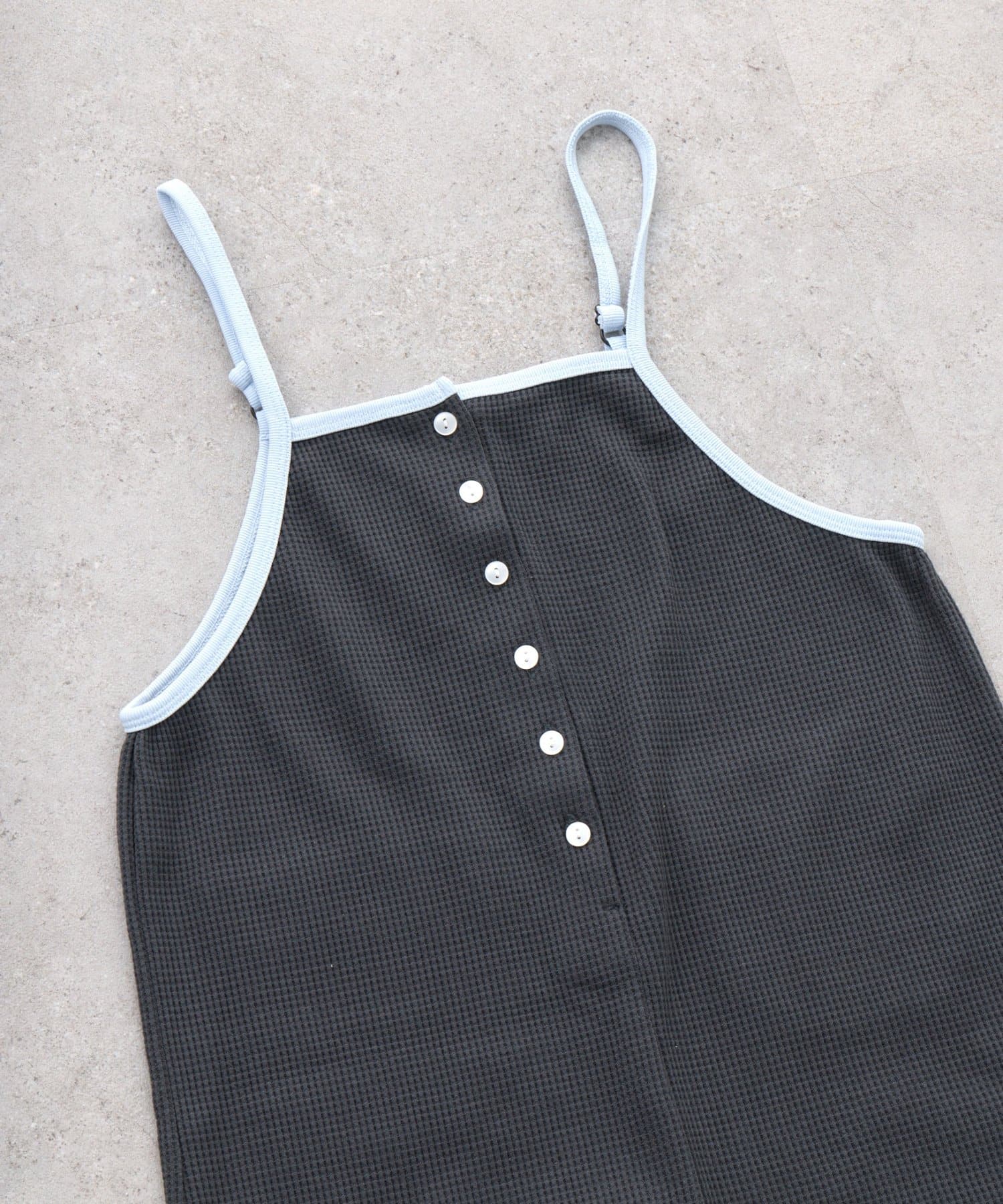 CIAOPANIC TYPY(チャオパニックティピー) 【KIDS】ふんわり快適！《ジュニアサイズあり》配色ワッフルキャミサロペット