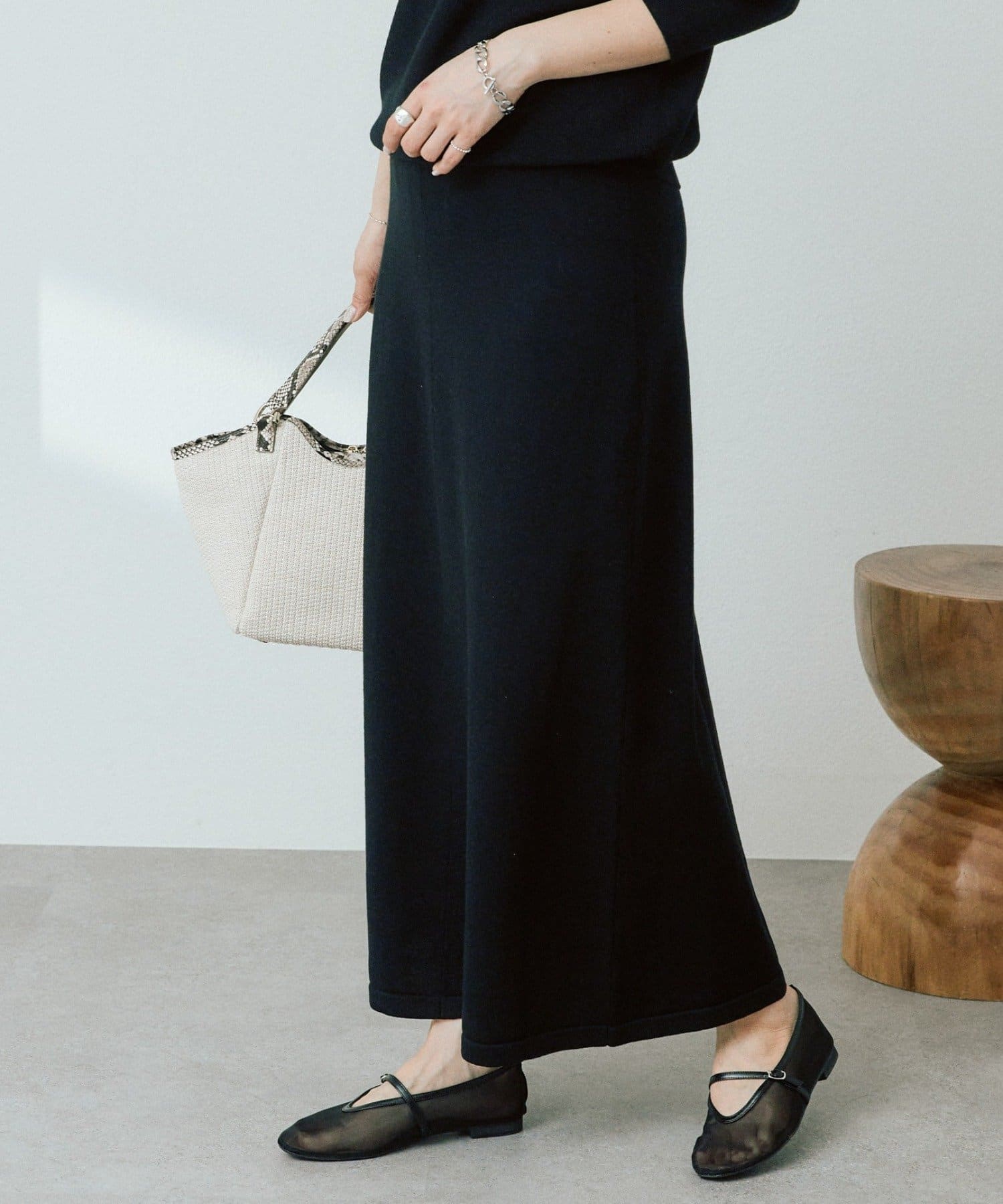 RIVE DROITE(リヴドロワ) 【セットアップ可】ギマコットンセミマーメイドスカート