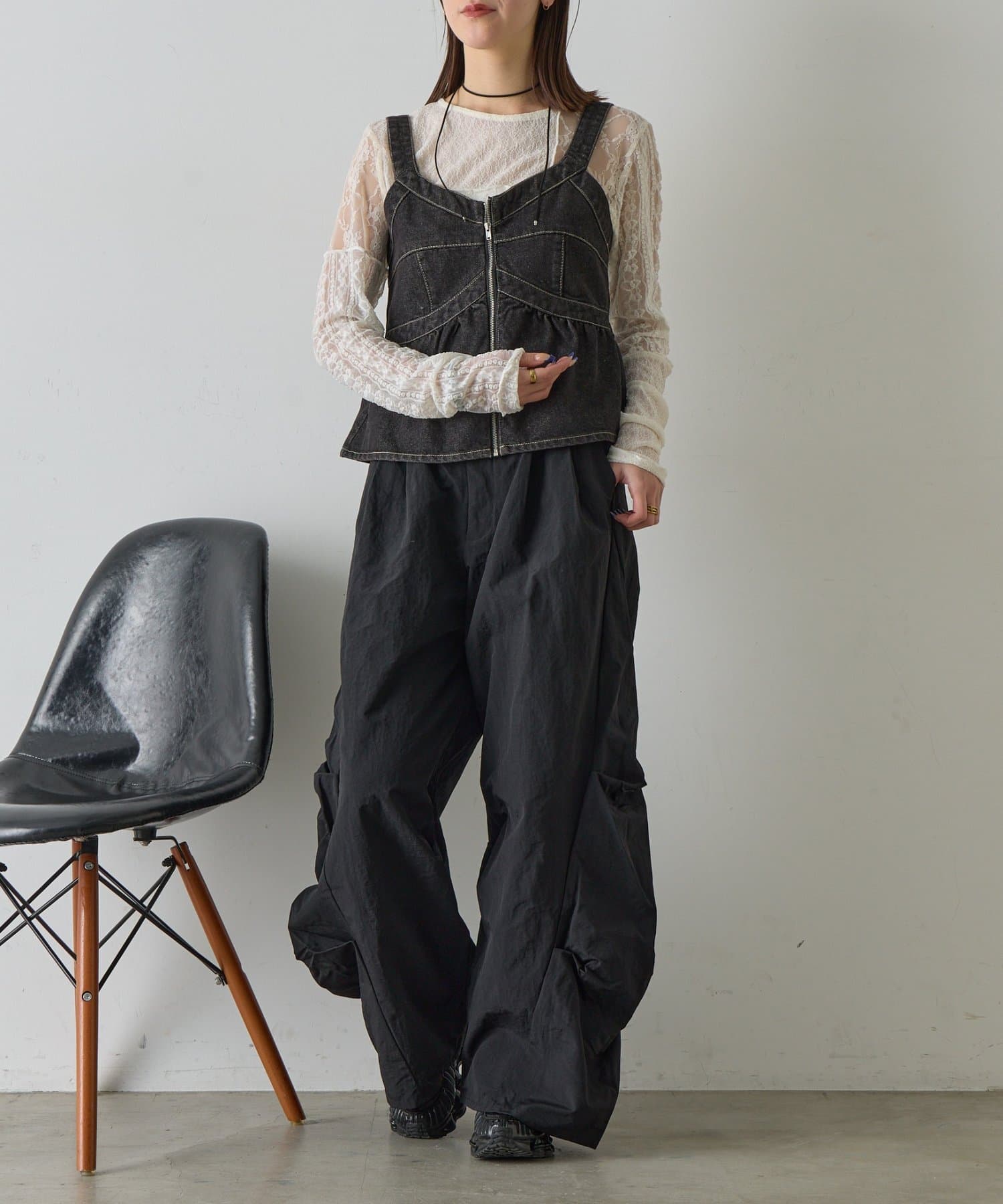 -goocy-(グーシー) タックバレルパンツ