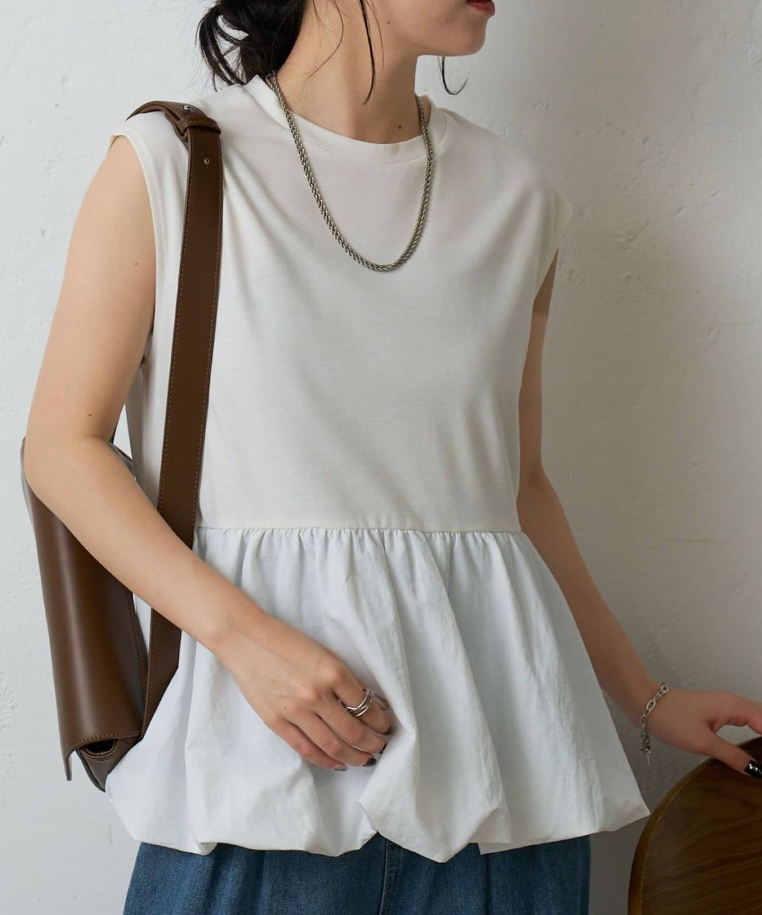 COLONY 2139(コロニー トゥーワンスリーナイン) 【リバイバル】バルーンペプラムフレンチTシャツ